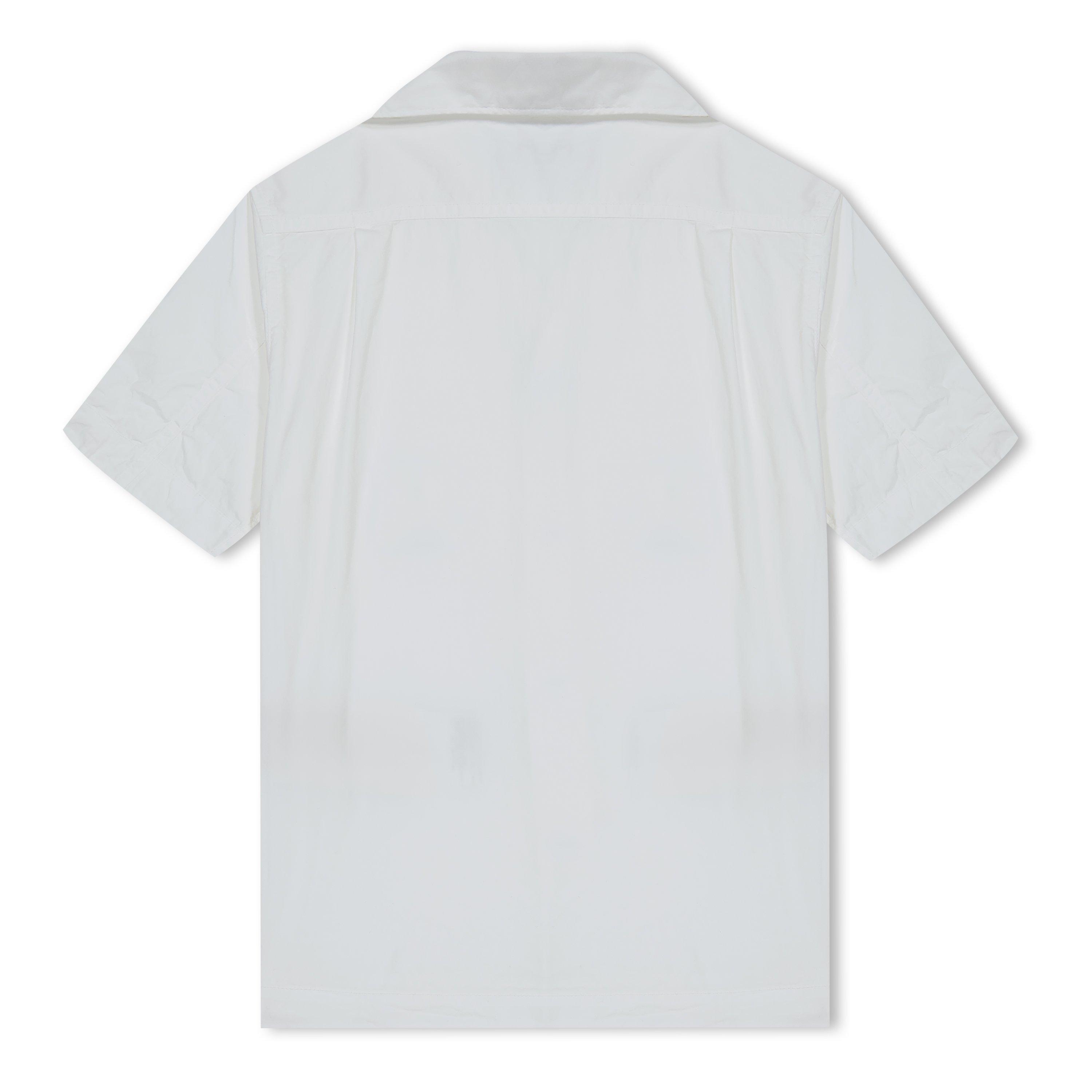 White V0001 - Stone Island - Kids' Canvas Dyed Cotton Long Sleeve Overshirt - 2