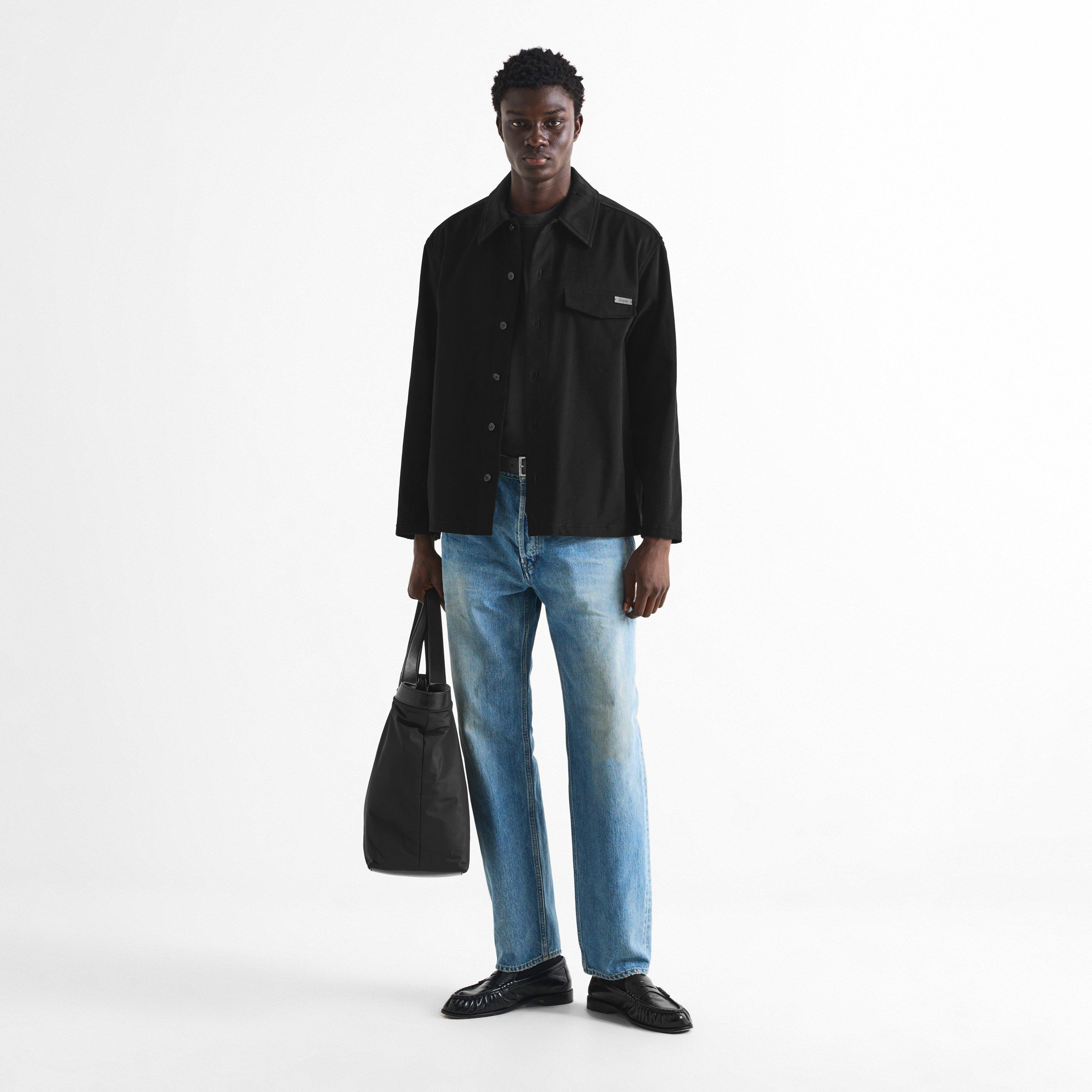 Black - Saint Laurent - Men's Moleskin Overshirt - 6