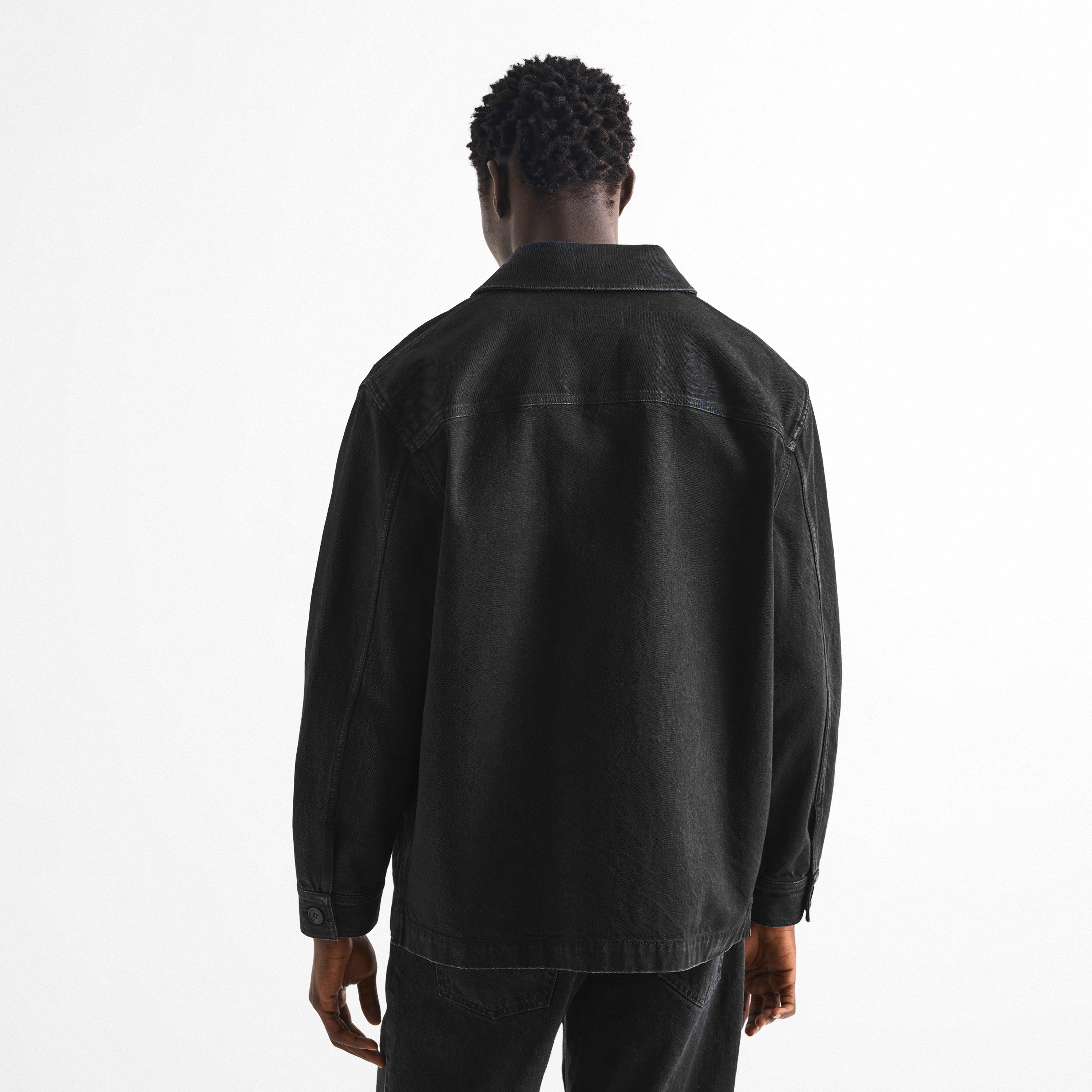 Black - Saint Laurent - Men's Oversized-Fit Denim Jacket - 4