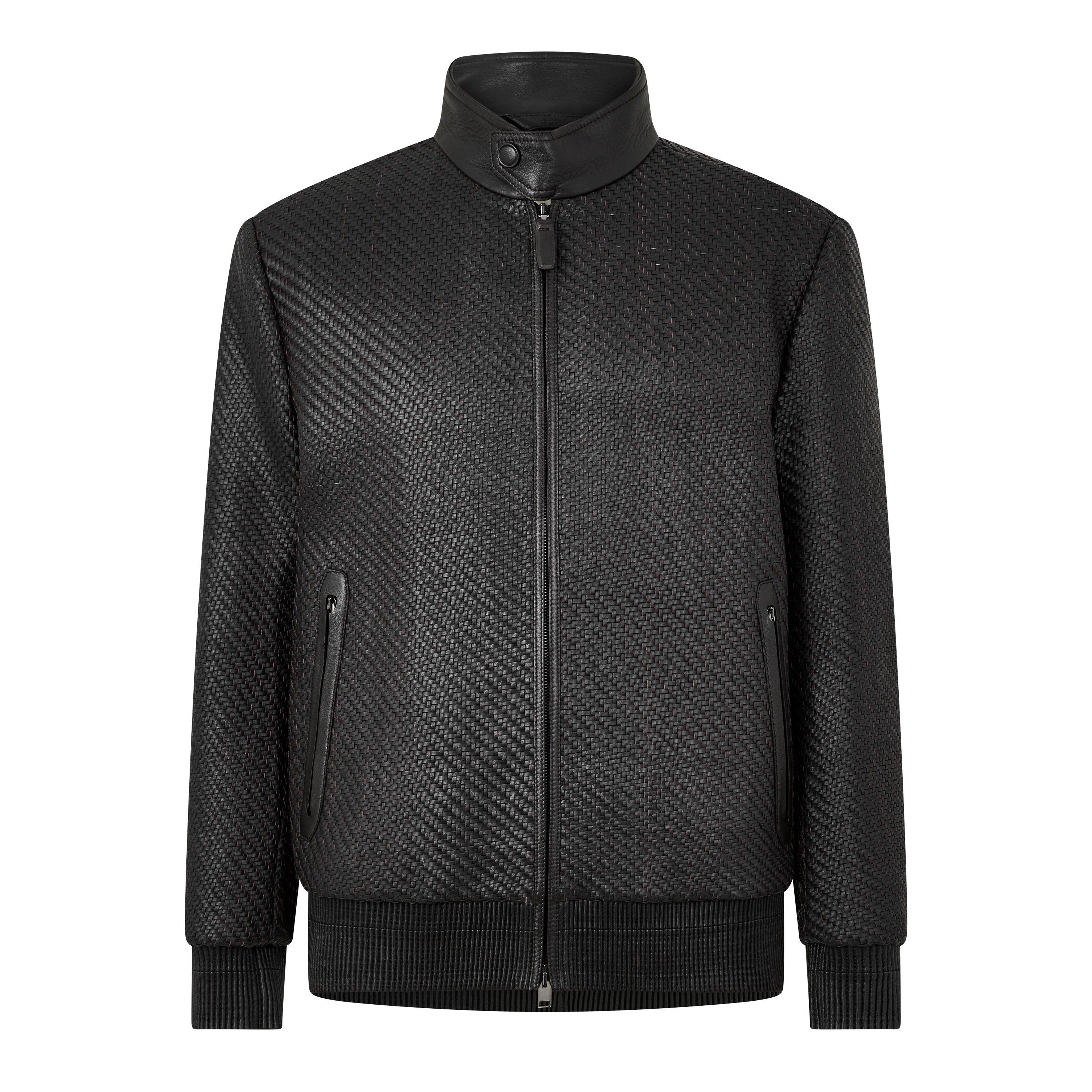 Dark Brown/Blck - Brioni - Brioni Trama Wvn Jkt Sn64 - 1
