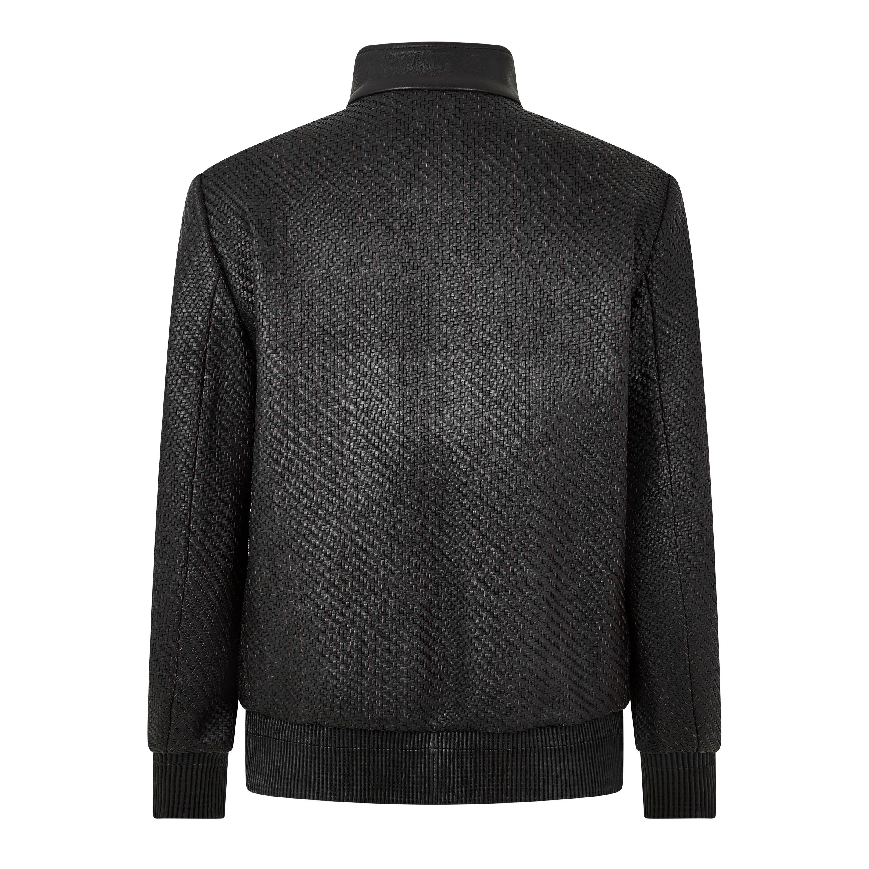 Dark Brown/Blck - Brioni - Brioni Trama Wvn Jkt Sn64 - 2