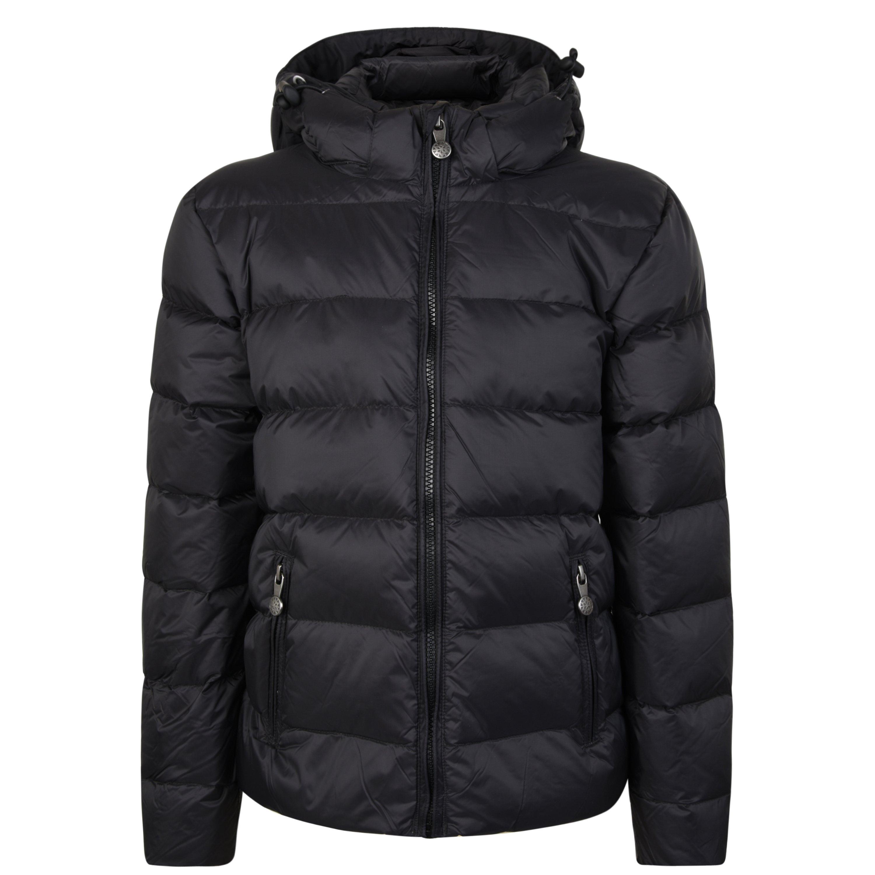 Black 0009 - Pyrenex - Kids' Spoutnic Hooded Down Short Puffer Jacket - 1