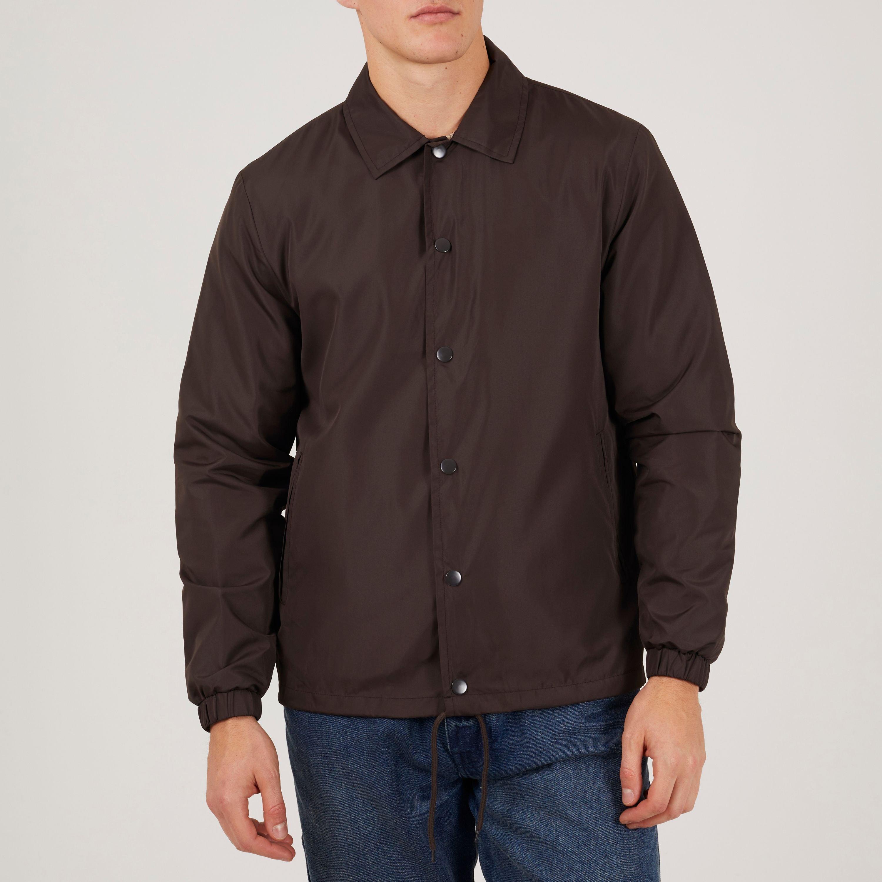 Mocha Brown - Brave Soul - Men's Light Weight Coach Jacket - 3