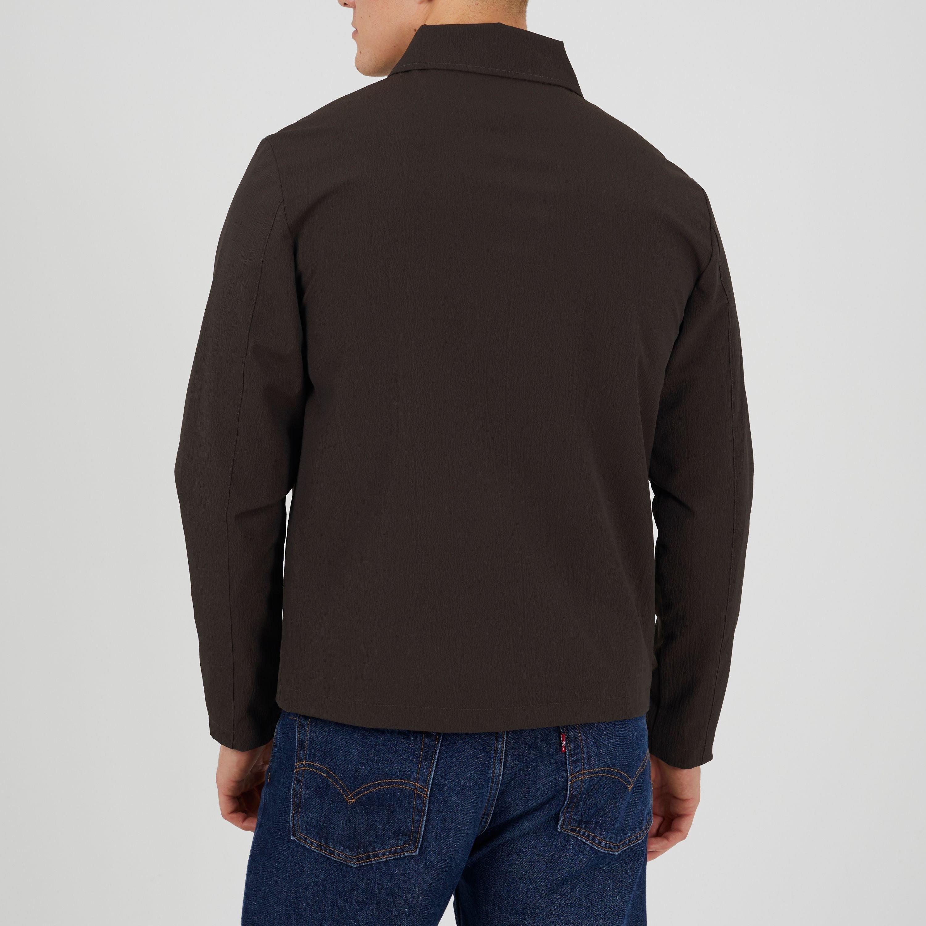 Brown - Brave Soul - Men's Zip Up Shacket Overshirt - 4