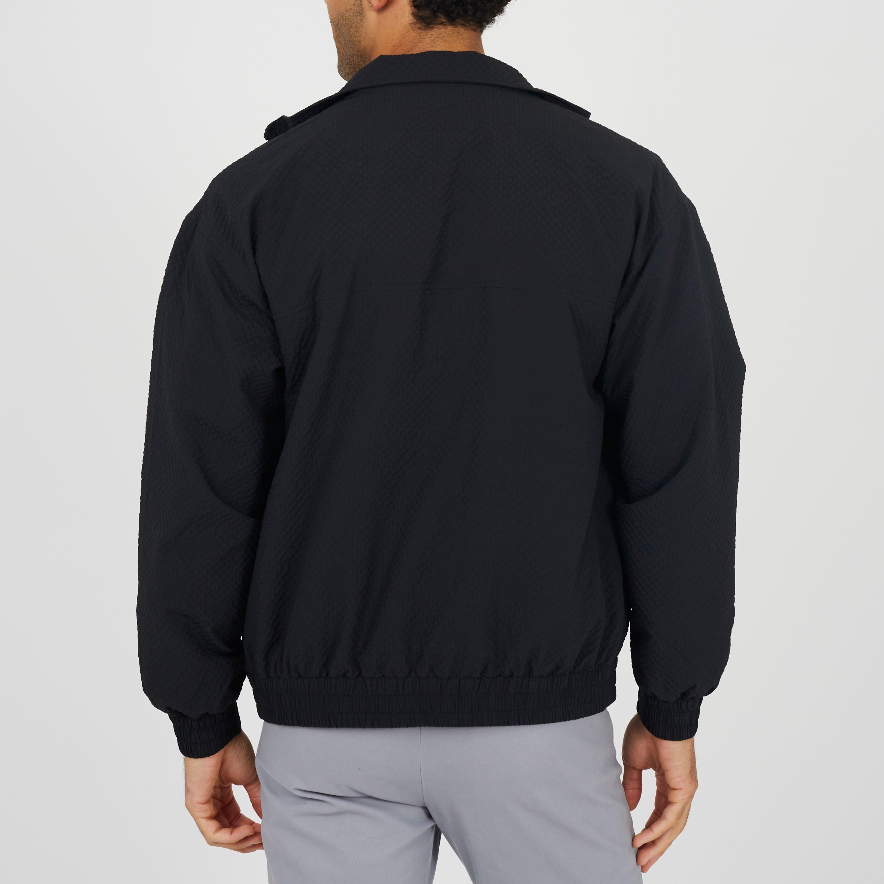 Sort - Brave Soul - Men's Seersucker Oversized Coach Jacket - 2