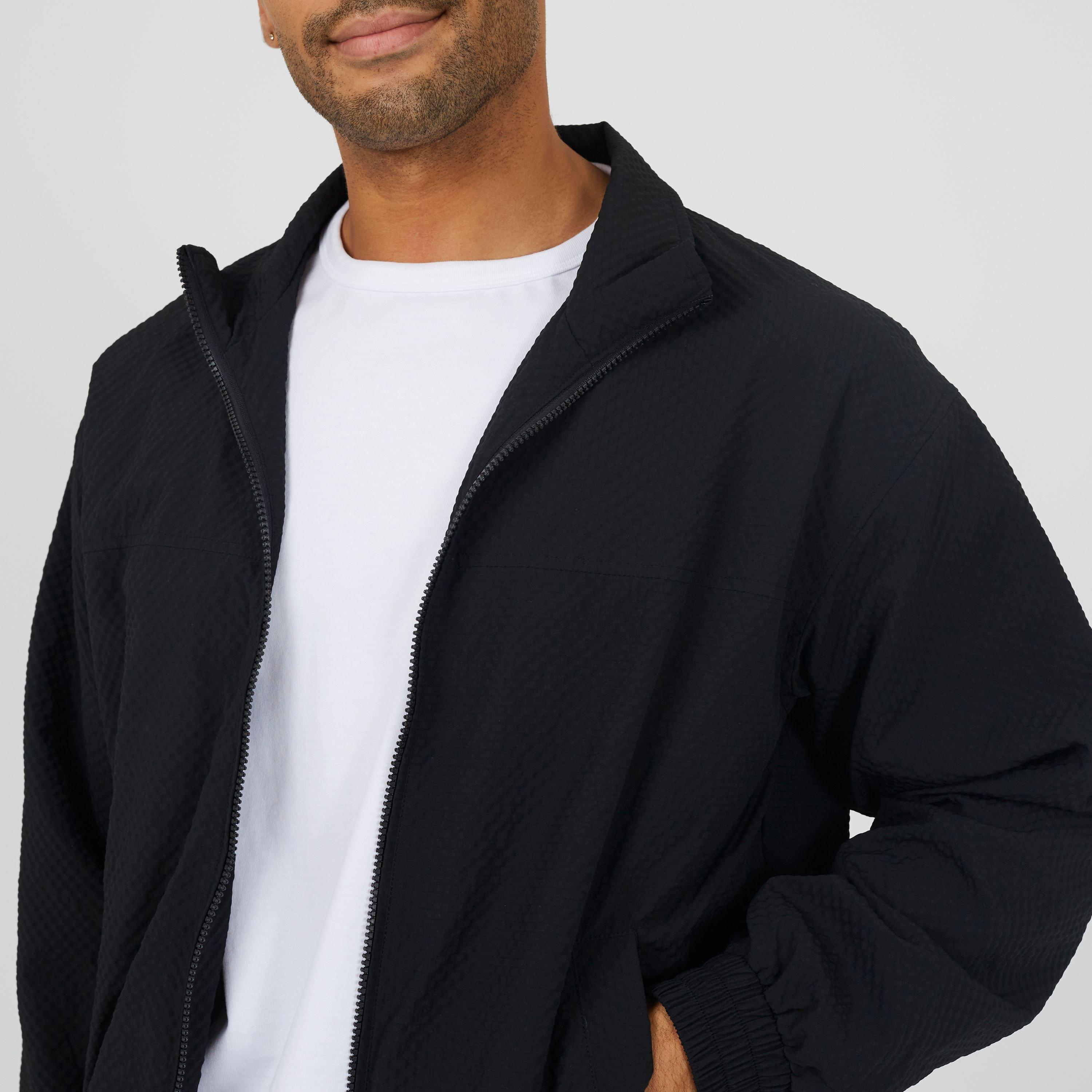 Sort - Brave Soul - Men's Seersucker Oversized Coach Jacket - 3