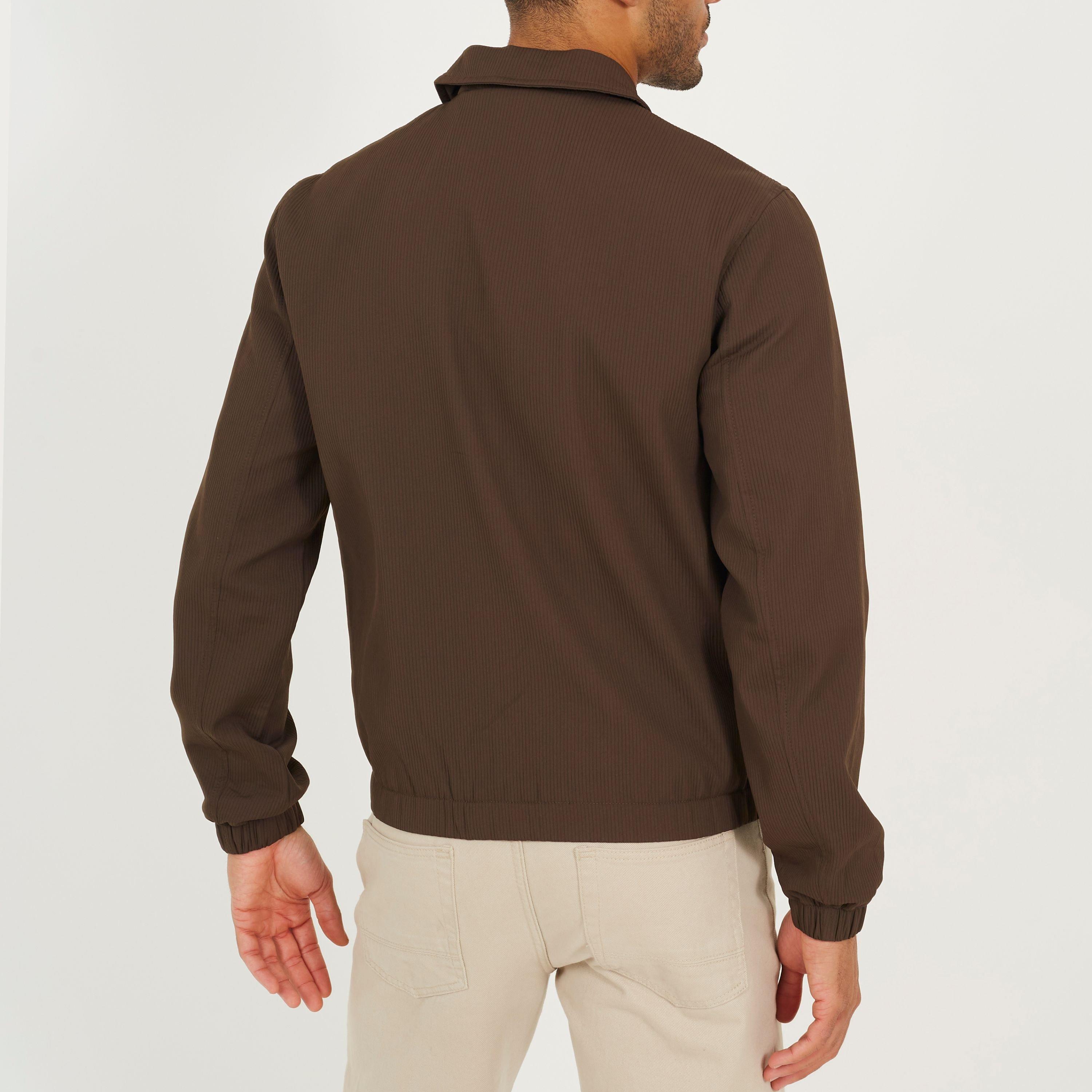 Brown - Brave Soul - Men's Harrington Jacket - 4