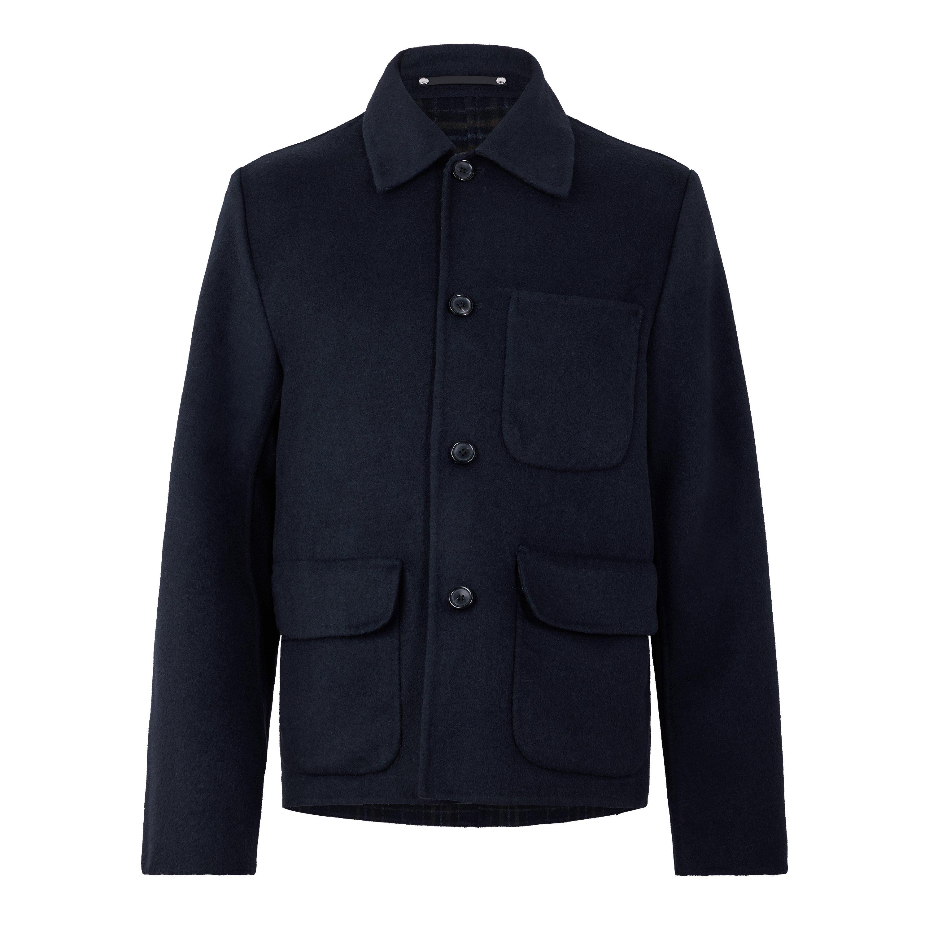 Navy 49 - PS Paul Smith - Men's Wool Pea Coat - 1