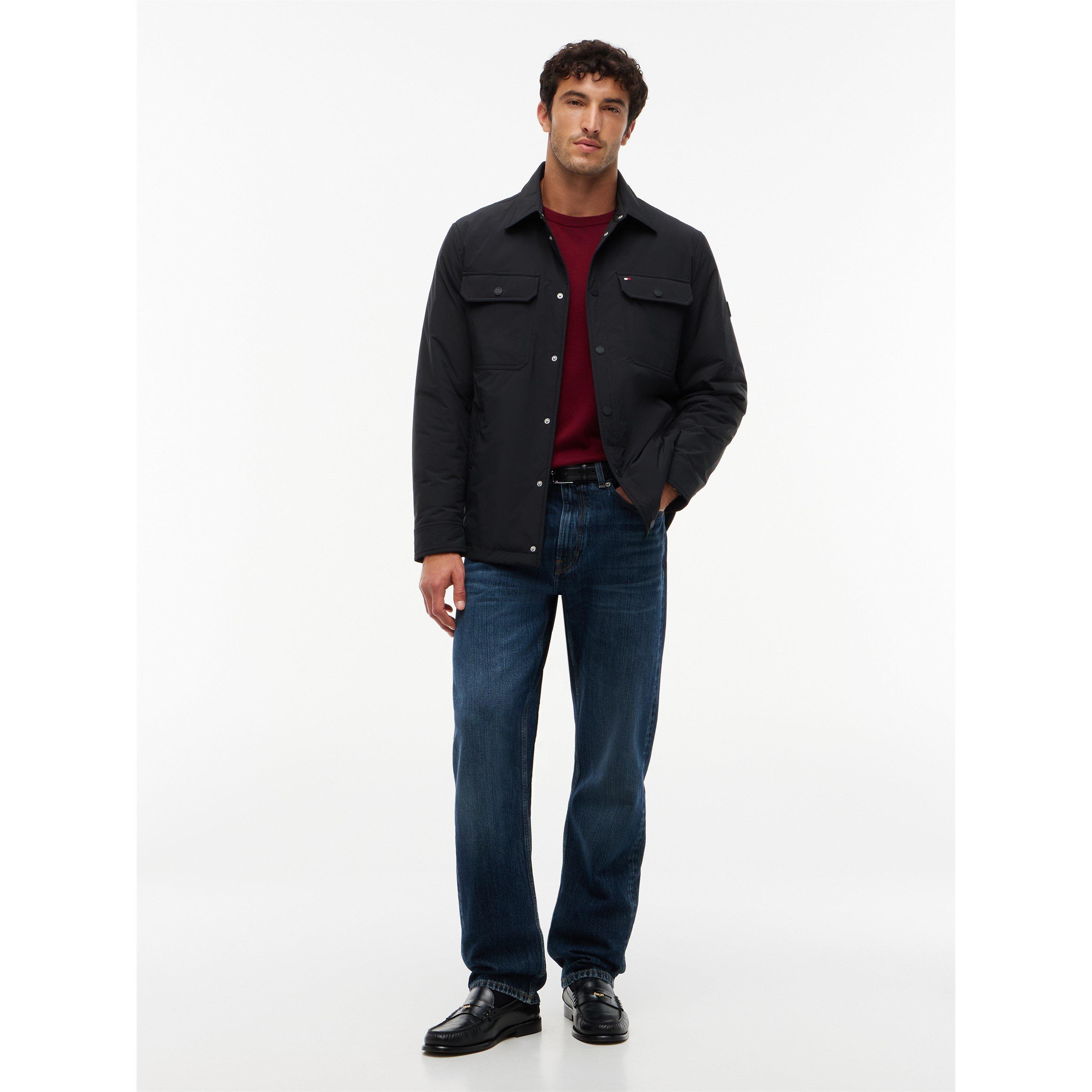 Black - Tommy Hilfiger - Men's Packable Lightweight Long-Sleeve Overshirt - 3