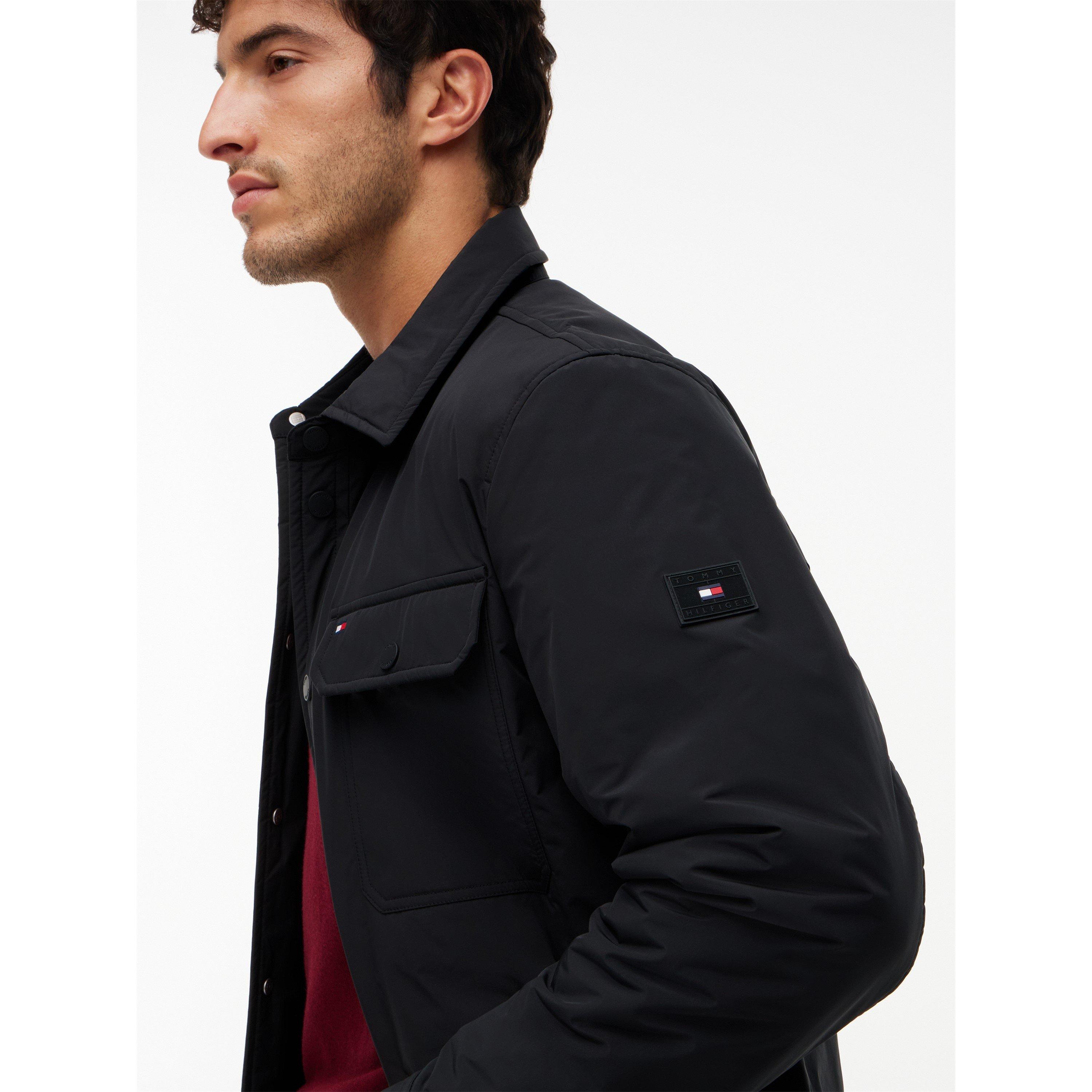 Black - Tommy Hilfiger - Men's Packable Lightweight Long-Sleeve Overshirt - 5