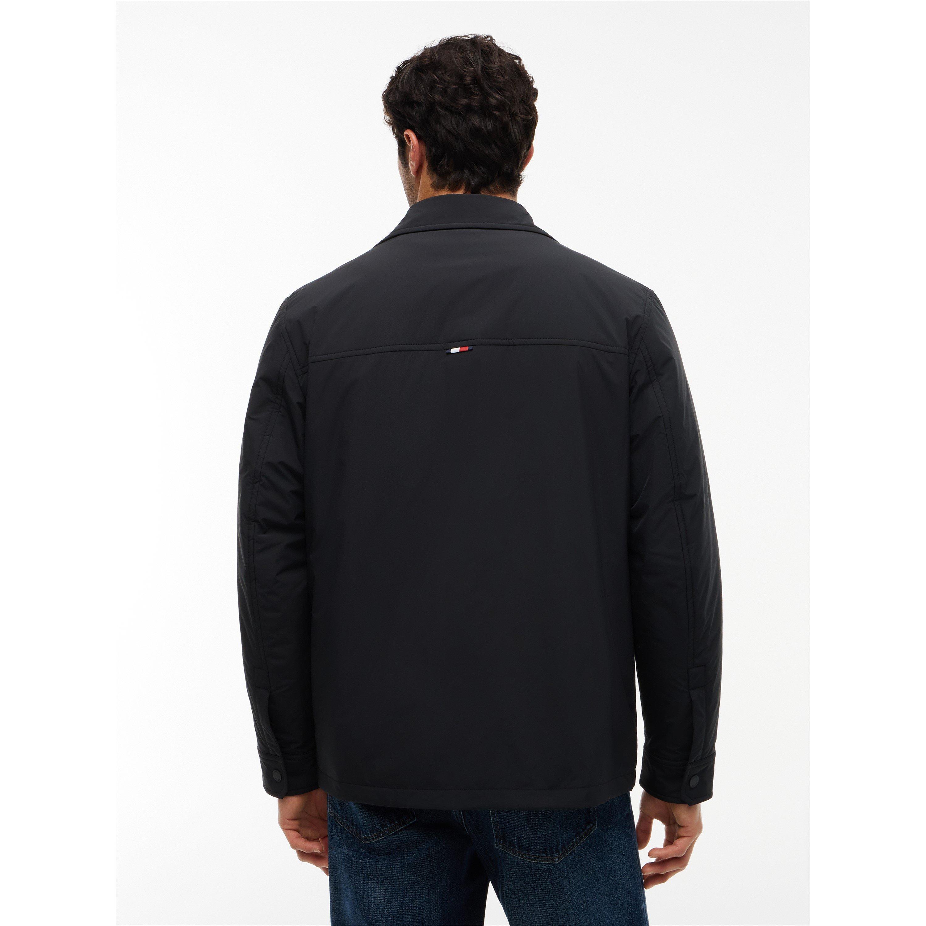 Black - Tommy Hilfiger - Men's Packable Lightweight Long-Sleeve Overshirt - 6