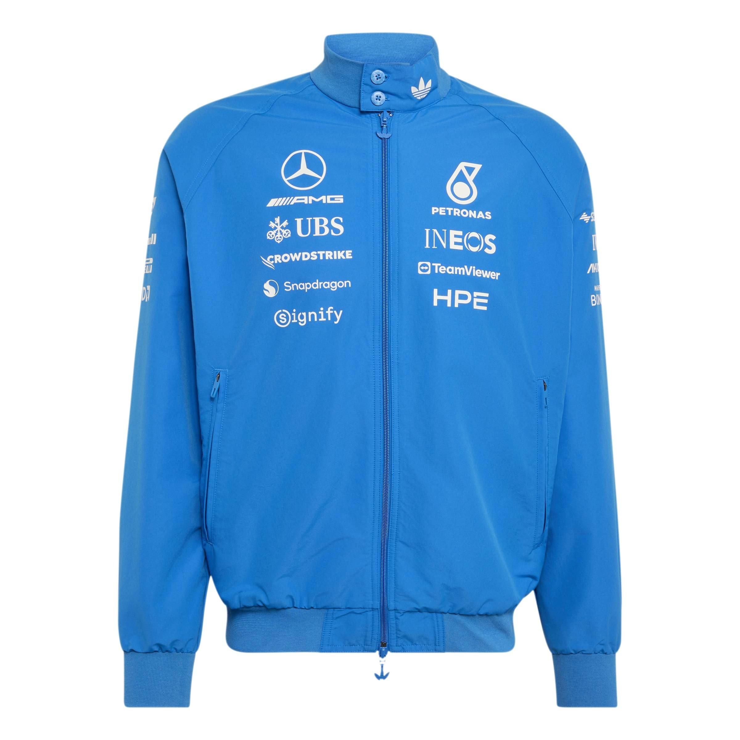 Blue//White - adidas Originals - x Mercedes AMG Petronas Formula 1 Team Blue Wonder Driver Harrington Jacket - 1