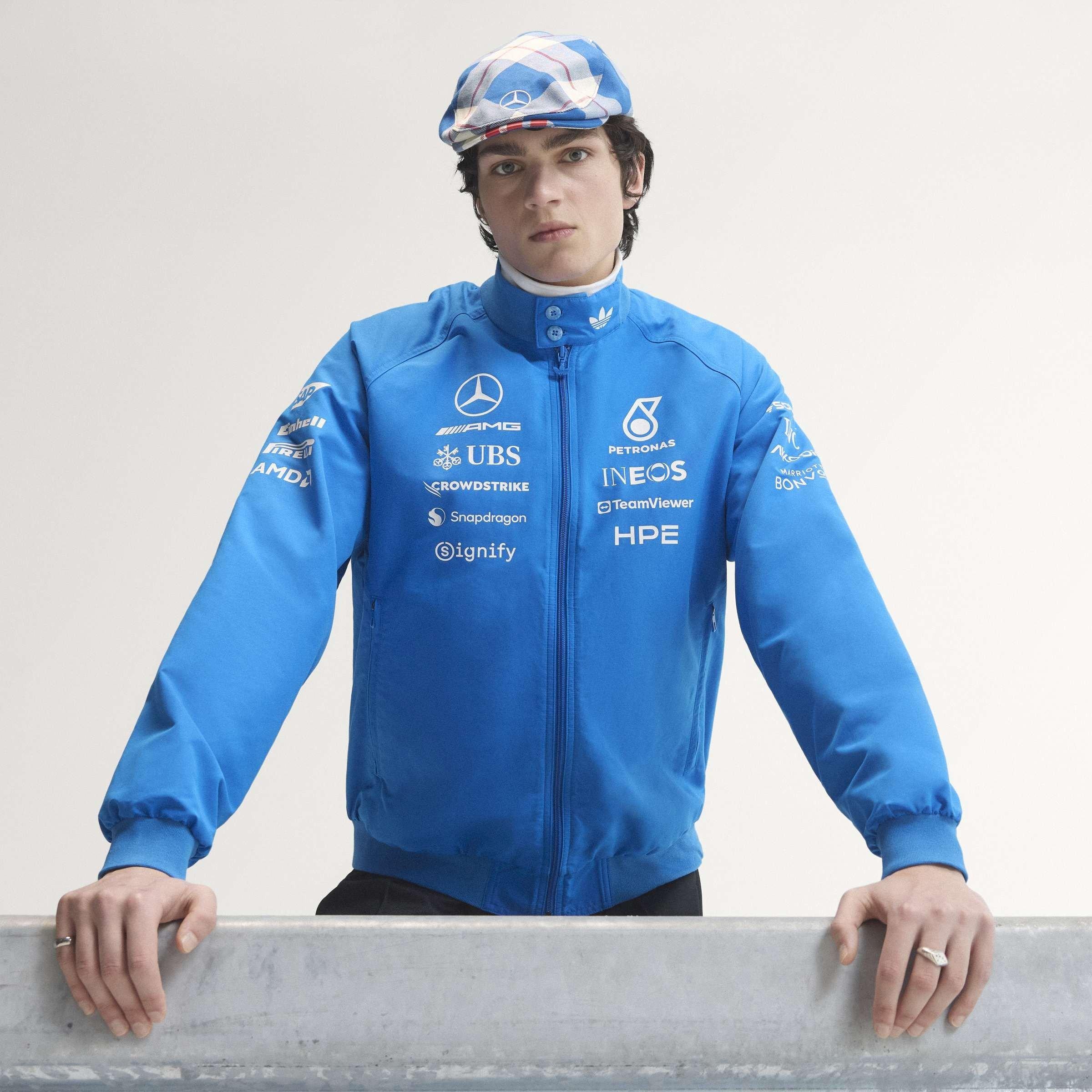 Blue//White - adidas Originals - x Mercedes AMG Petronas Formula 1 Team Blue Wonder Driver Harrington Jacket - 8