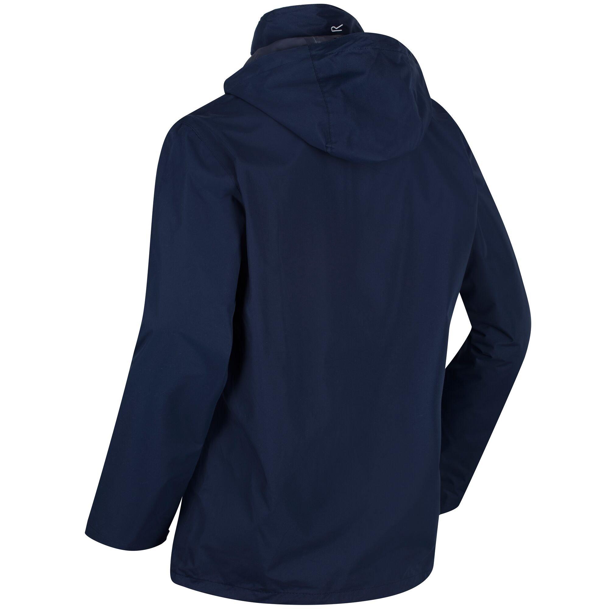 Navy/Navy - Regatta - Men's Matt Hydrafort Windproof Concealed Hood Waterproof Jacket - 11