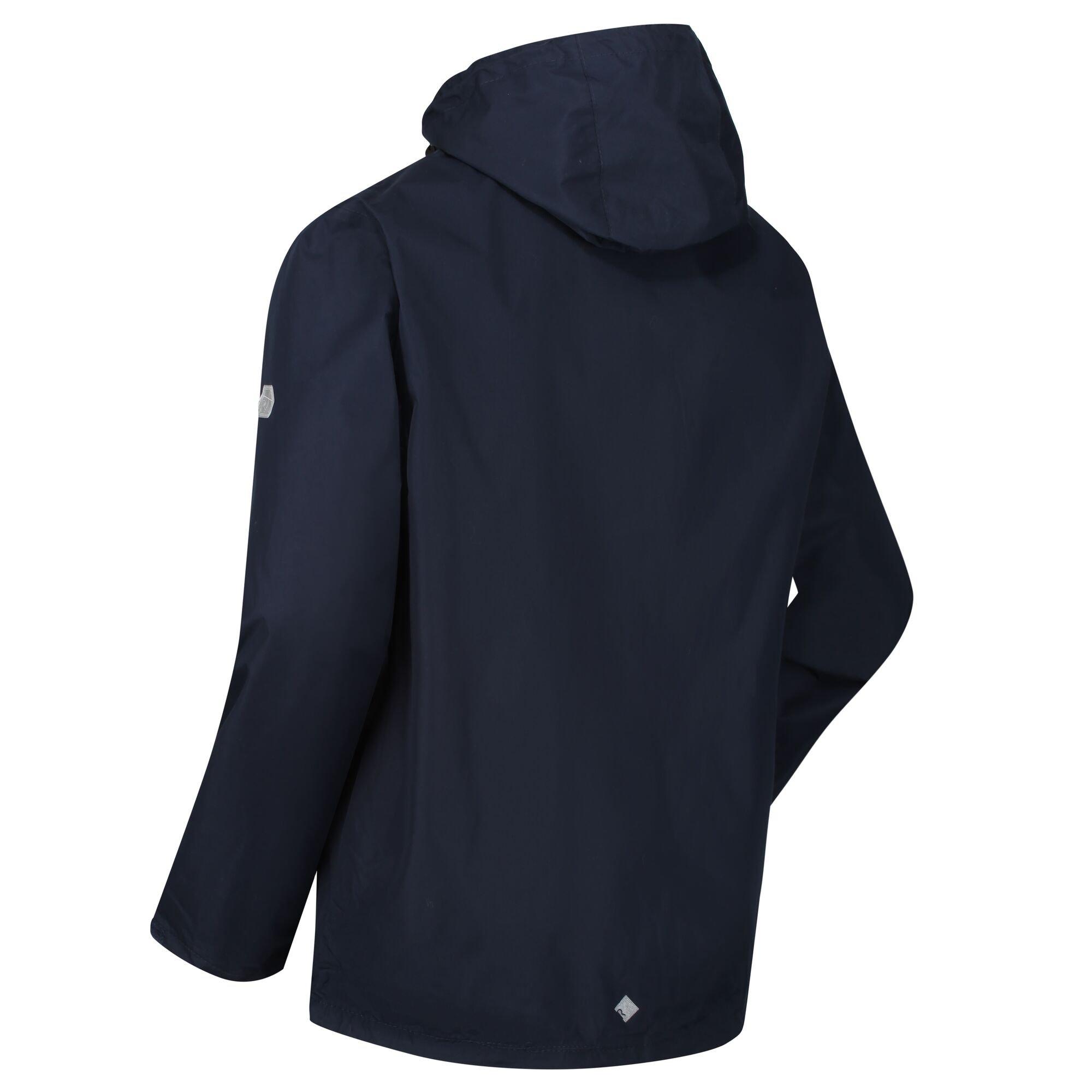 Navy/Navy - Regatta - Men's Matt Hydrafort Windproof Concealed Hood Waterproof Jacket - 12