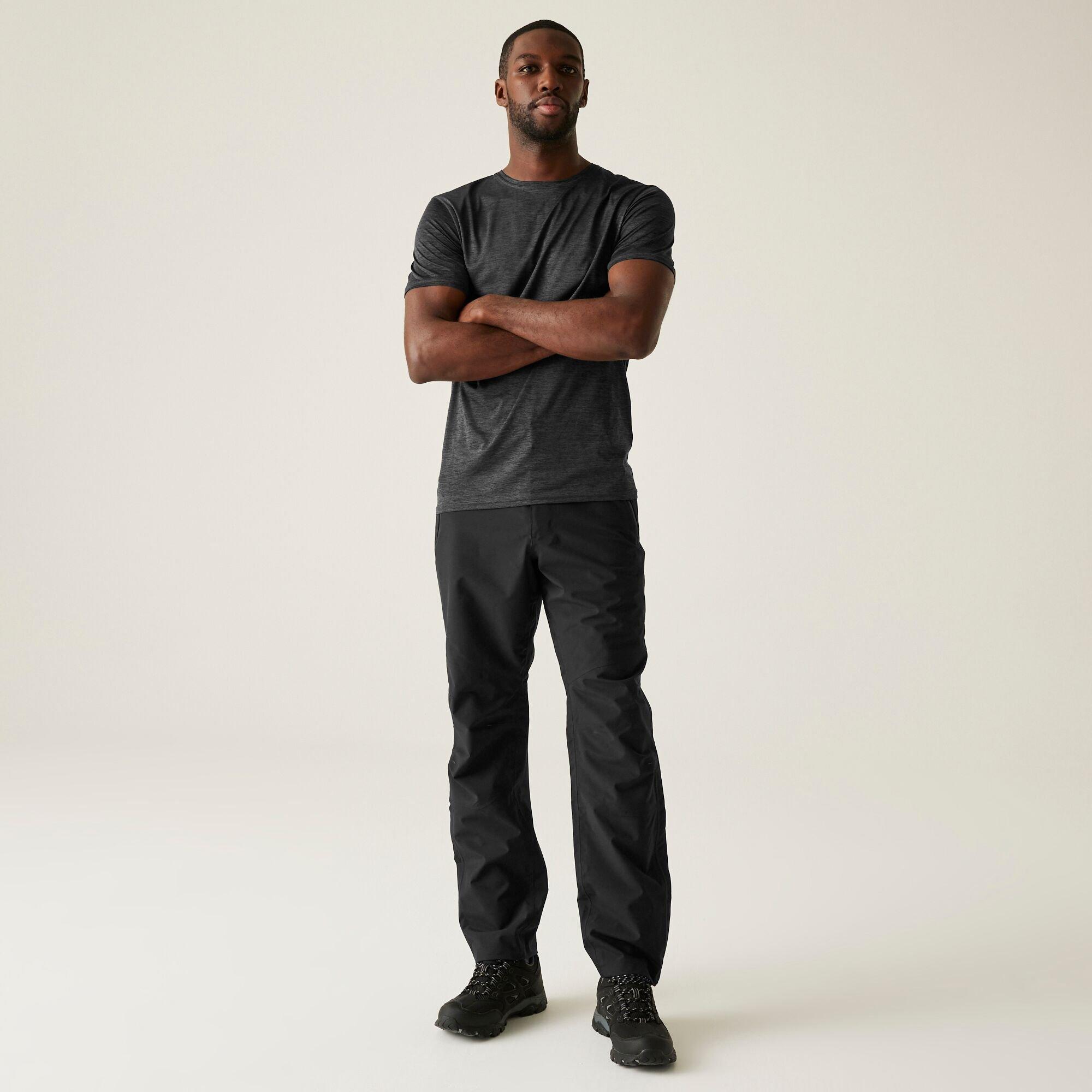 Black - Regatta - Highton Waterproof Overtrouser (Short) - 3