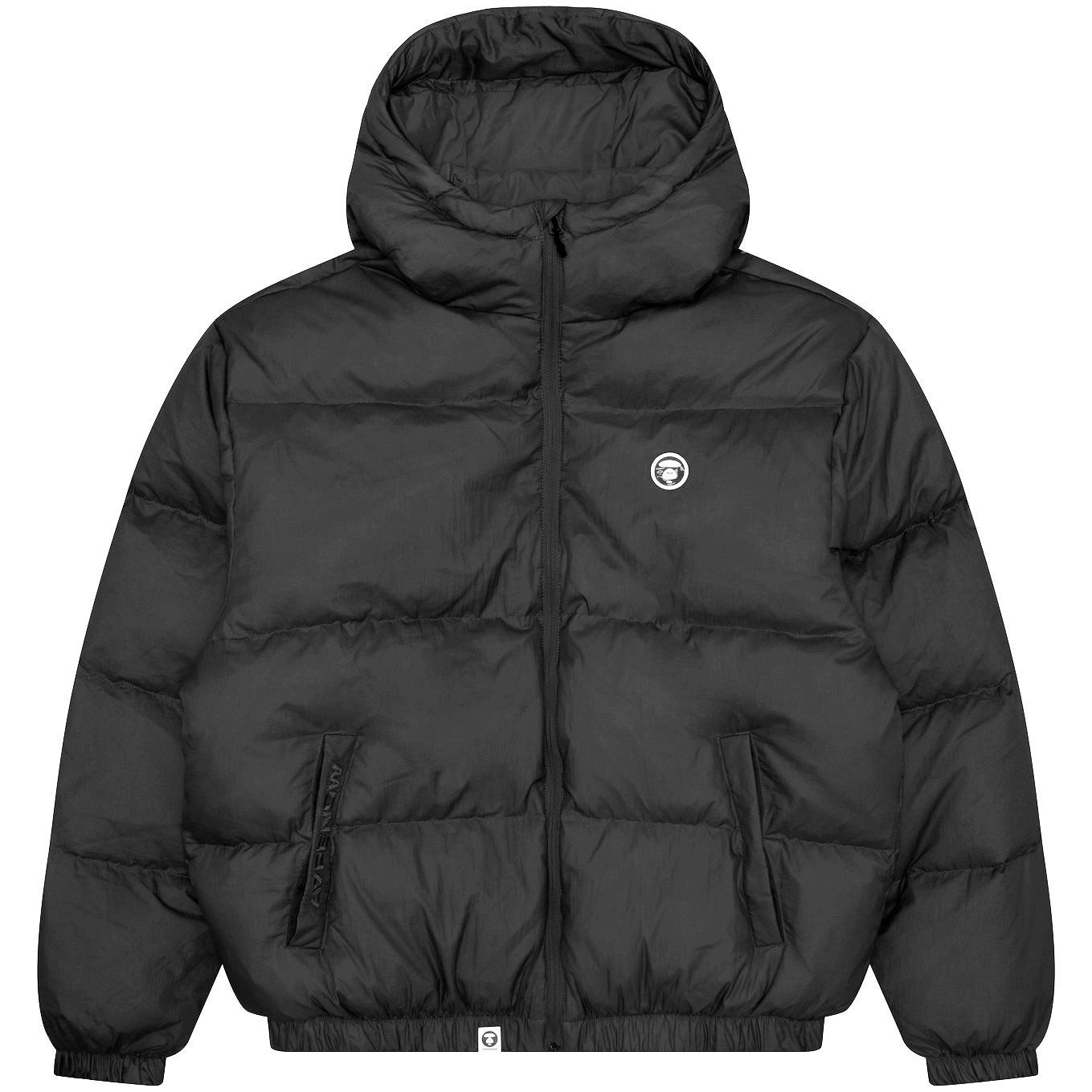 Black - AAPE - Men's NOW Duck Down Hooded Short Puffer Jacket - 1