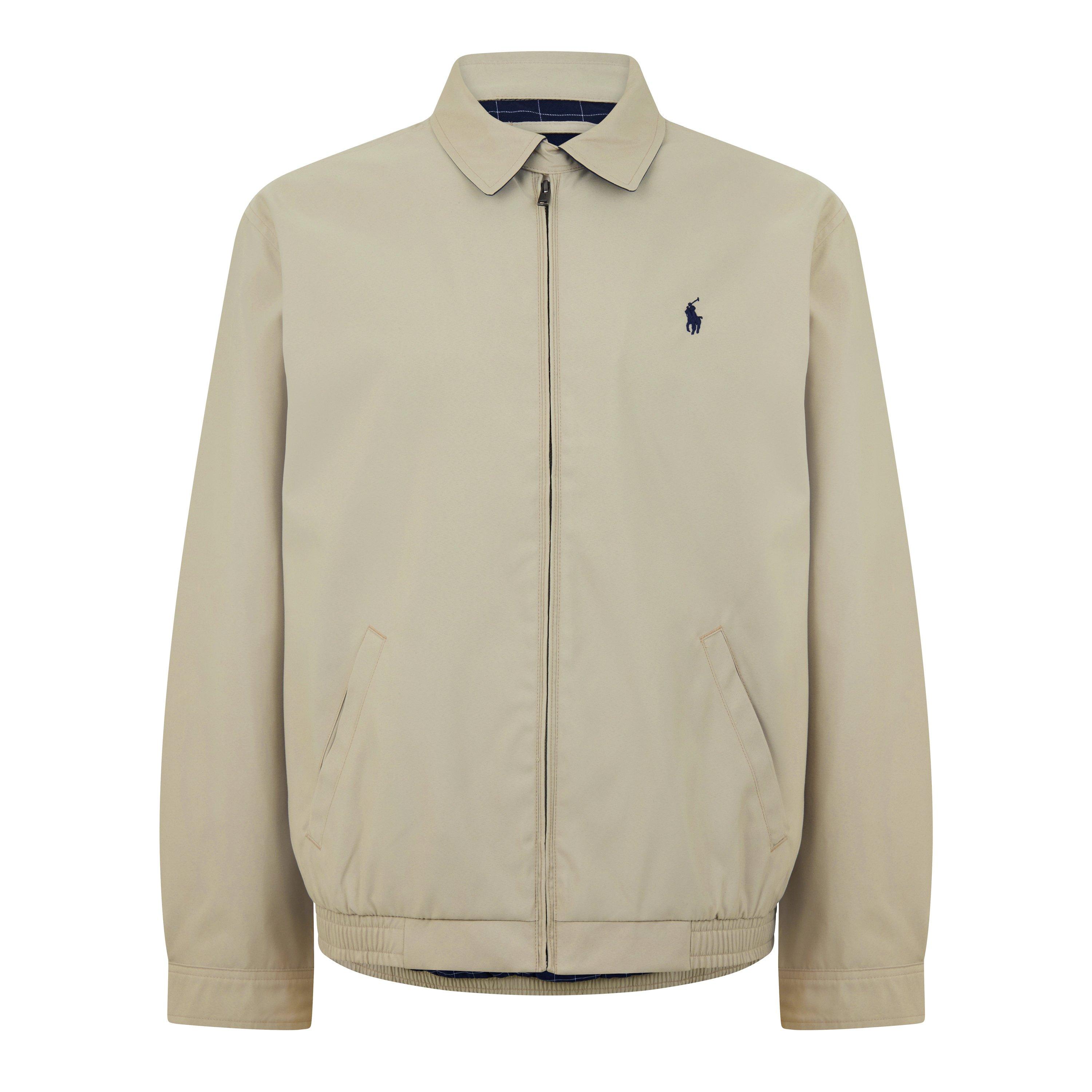Polo Ralph Lauren Men's Beige Bi-Swing Cotton Water Resistant Harrington Jacket - 2XL
