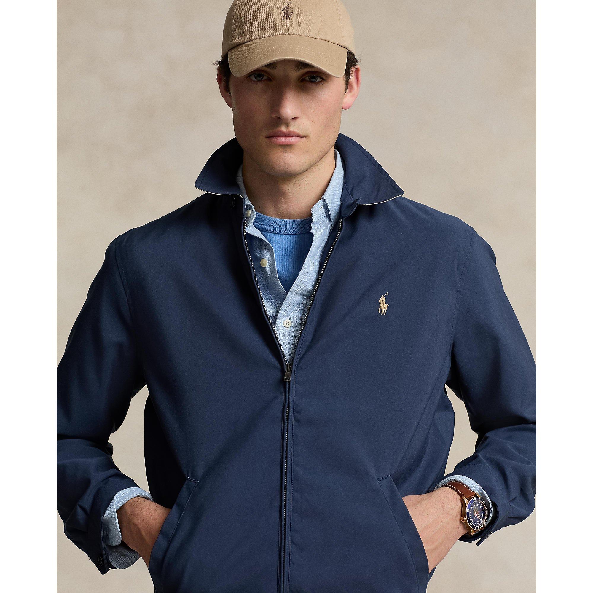 French Navy - Polo Ralph Lauren - Men's Bi-Swing Cotton Water Resistant Harrington Jacket - 5