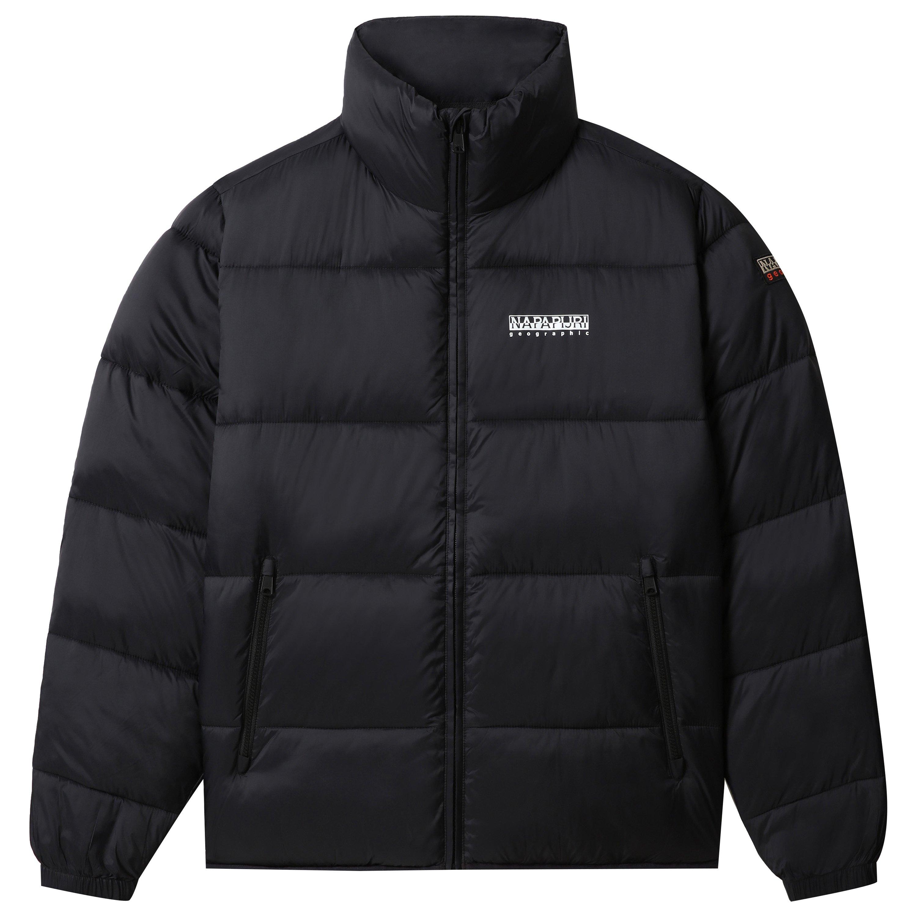 Black - Napapijri - Men's Suomi Waterproof Long Sleeve Short Puffer Jacket - 1