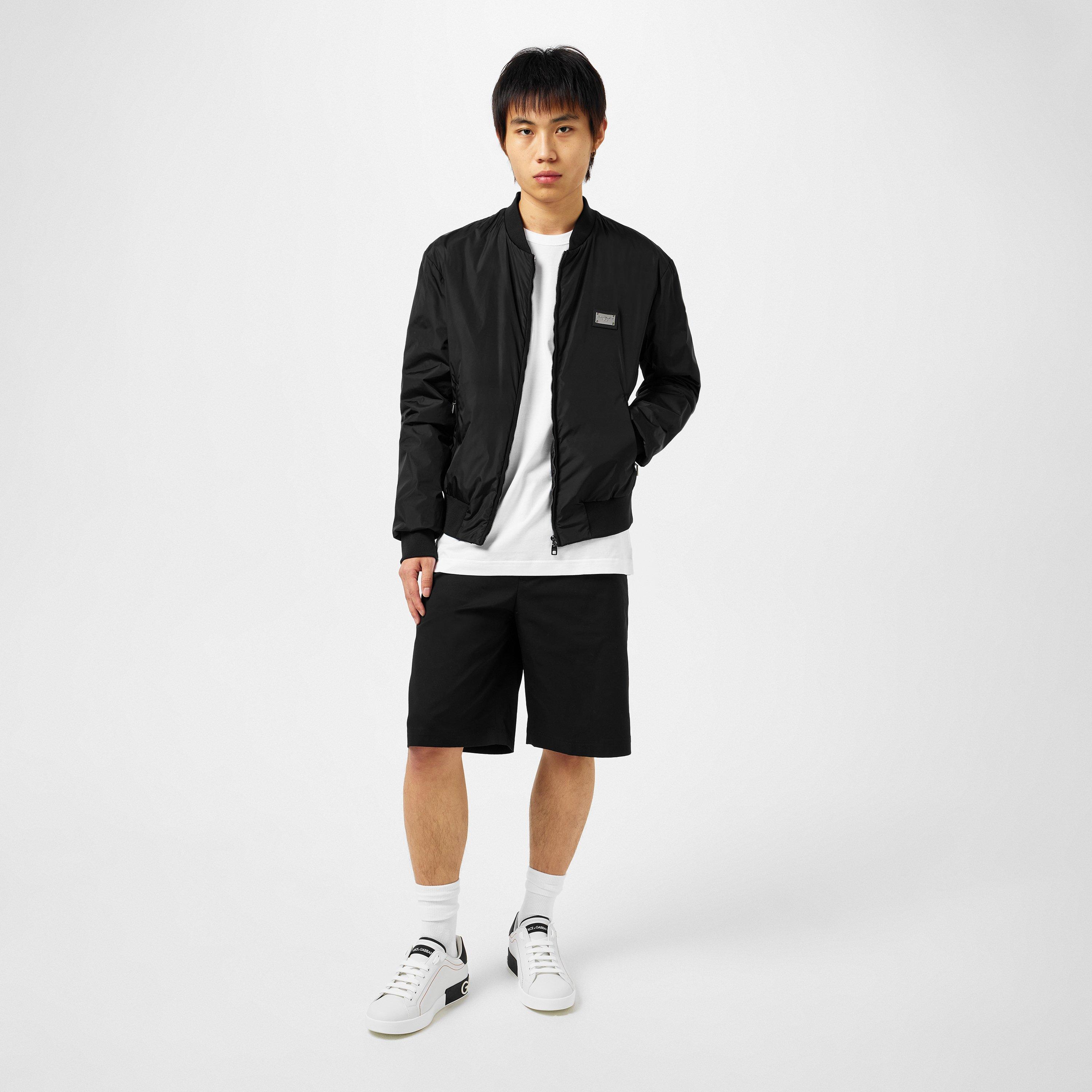 Black - Dolce and Gabbana - Men's Silver Plate Bomber Jacket - 5