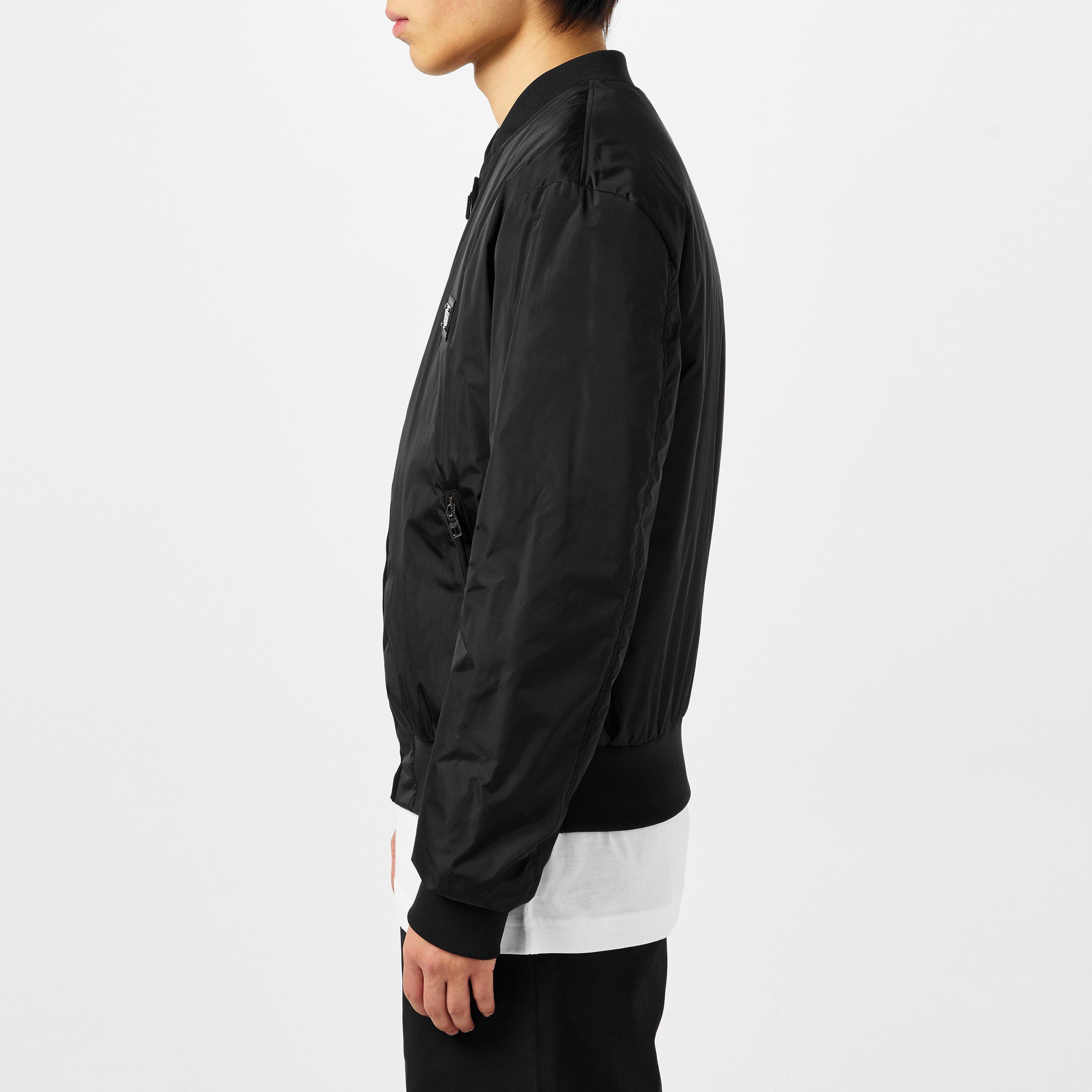 Black - Dolce and Gabbana - Men's Silver Plate Bomber Jacket - 6