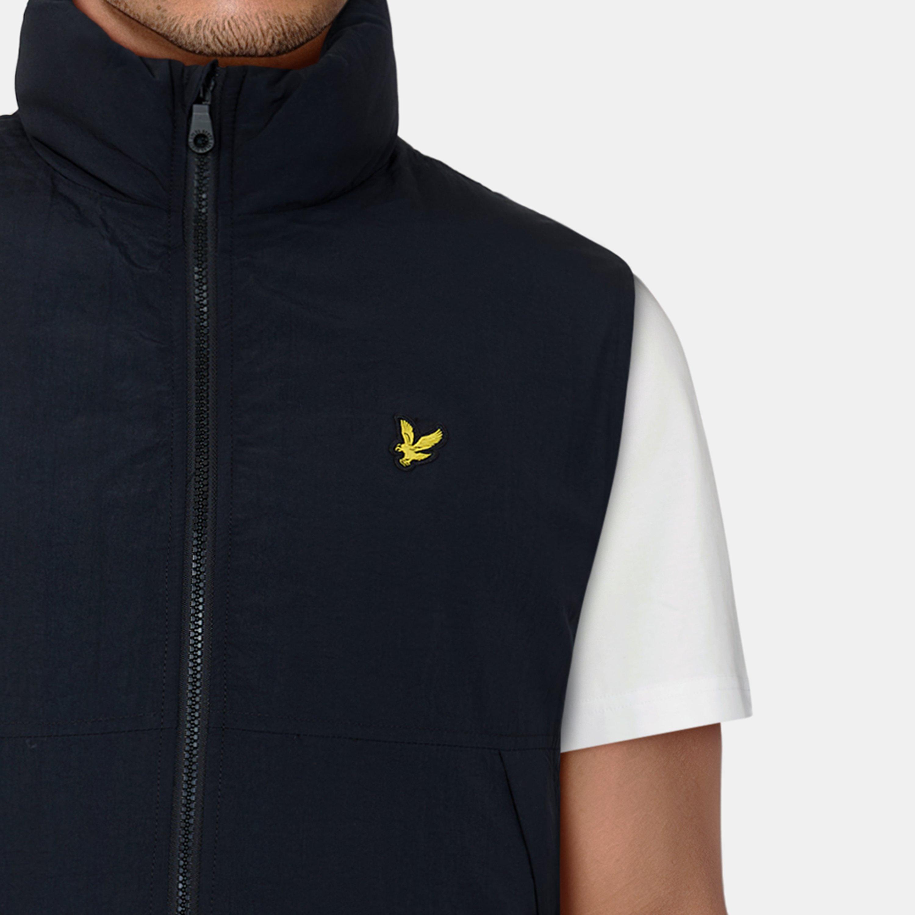 Jet Black Z865 - Lyle and Scott - Men's  Padded Quilted Sleeveless Gilet - 5