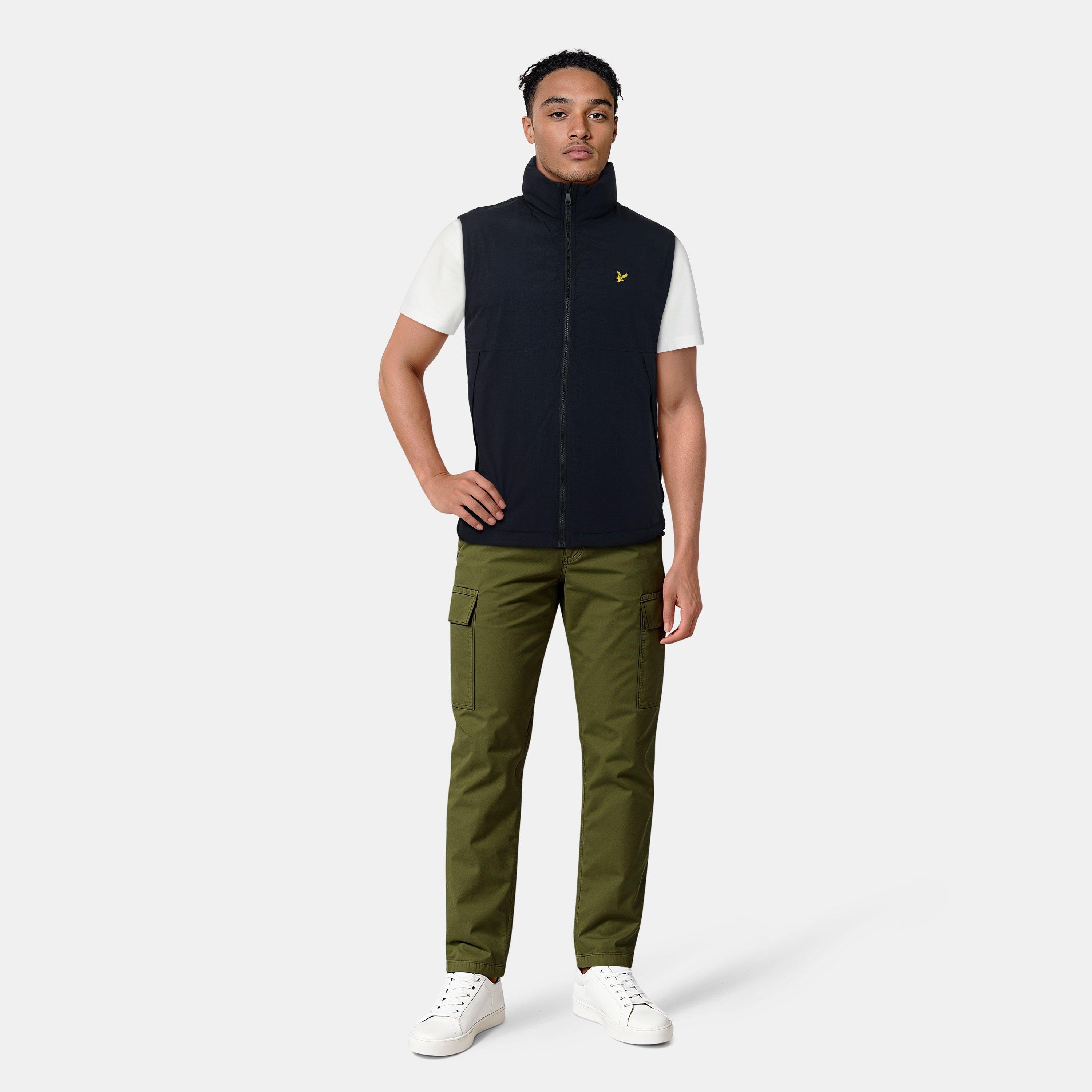 Jet Black Z865 - Lyle and Scott - Men's  Padded Quilted Sleeveless Gilet - 6