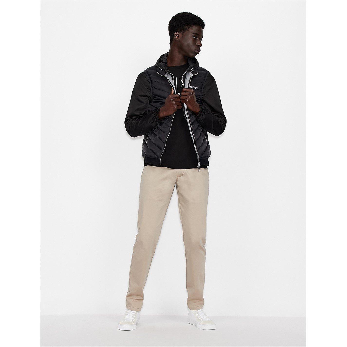 Black 0217 - Armani Exchange - Men's Padded Water Resistant Duck Down Gilet - 5