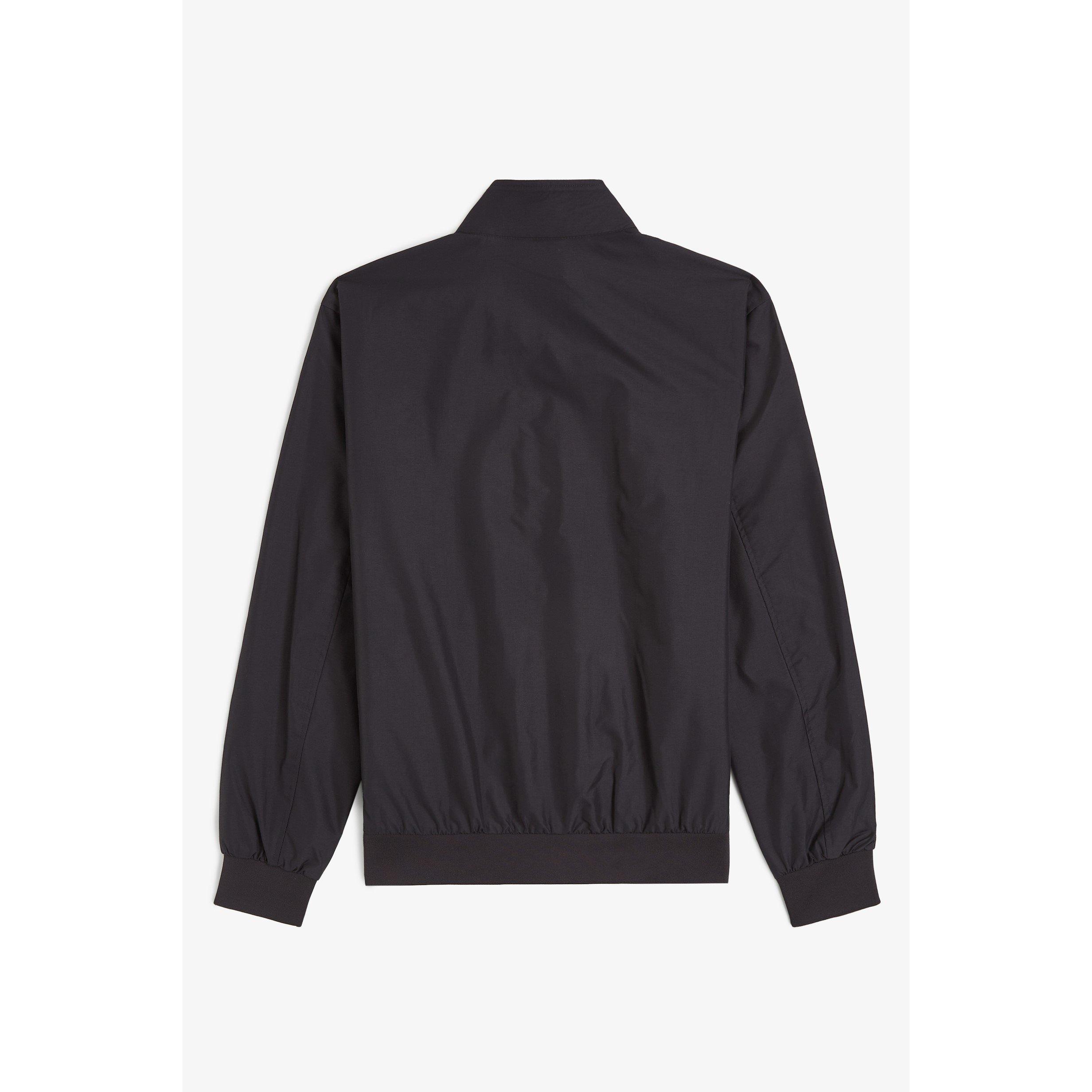 Black 350 - Fred Perry - Mens Brentham Cotton Long Sleeve Harrington Jacket - 2