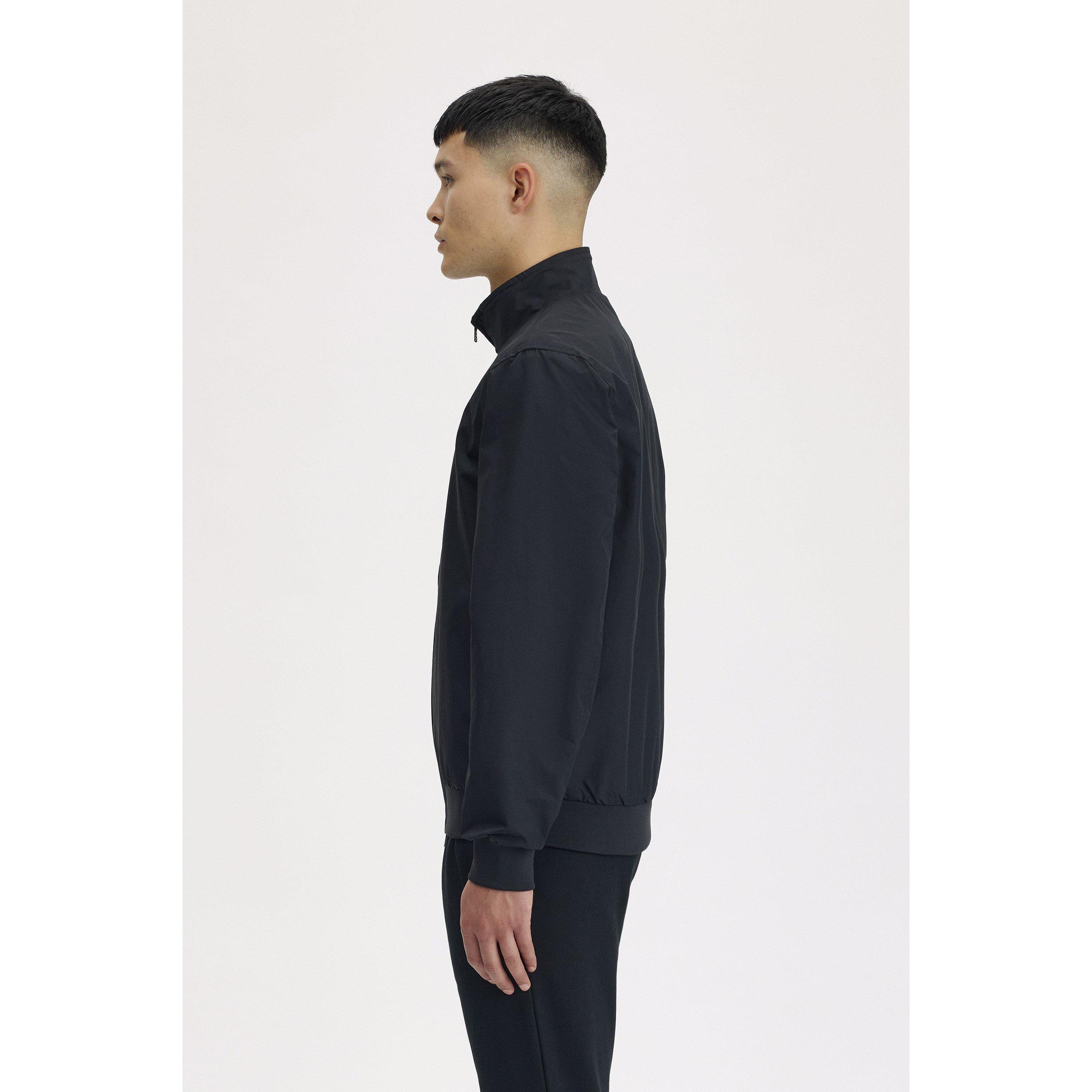 Black 350 - Fred Perry - Mens Brentham Cotton Long Sleeve Harrington Jacket - 4