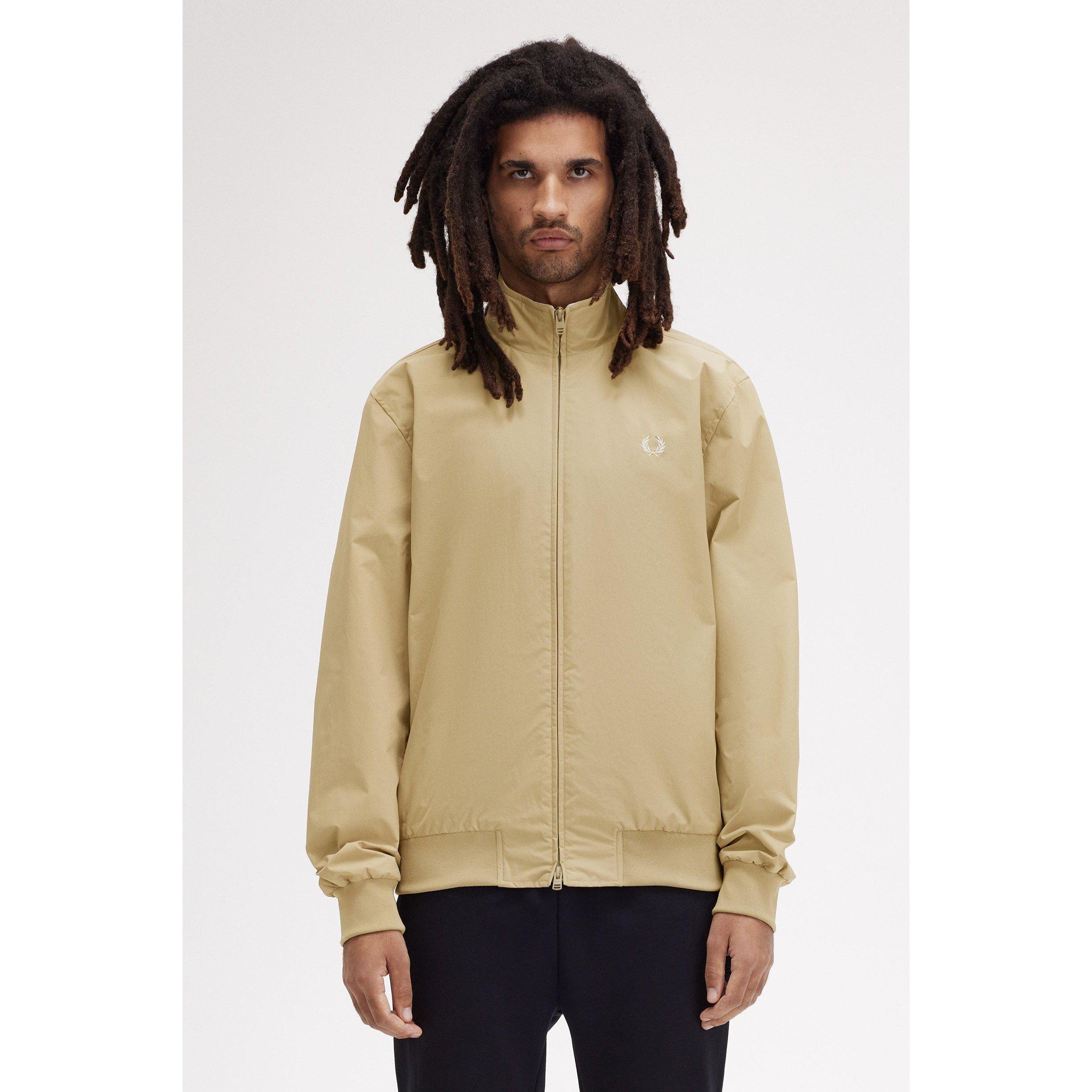 Warm Stone A84 - Fred Perry - Men's Brentham Cotton Long Sleeve Harrington Jacket - 3