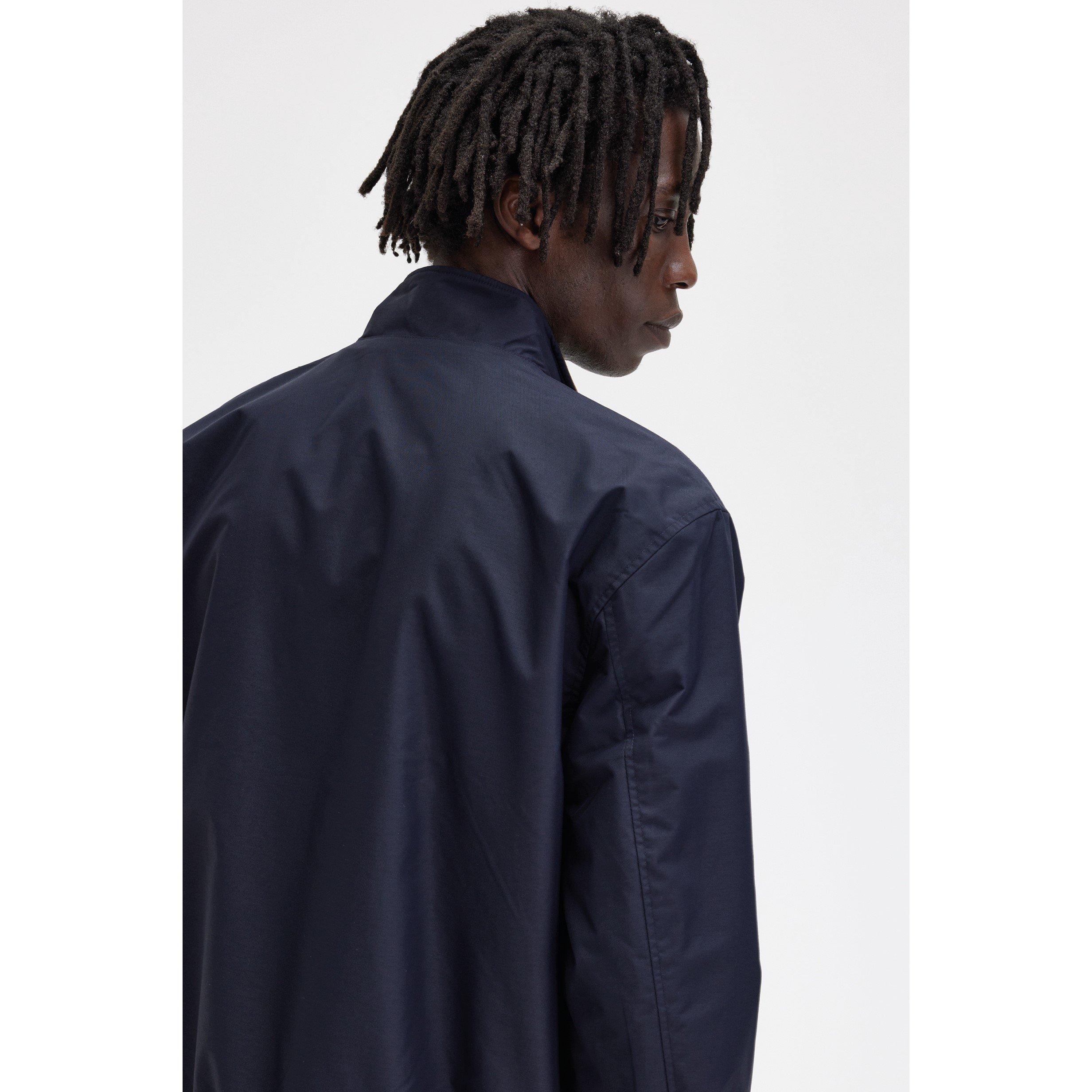 Navy 248 - Fred Perry - Men's Brentham Cotton Long Sleeve Harrington Jacket - 9