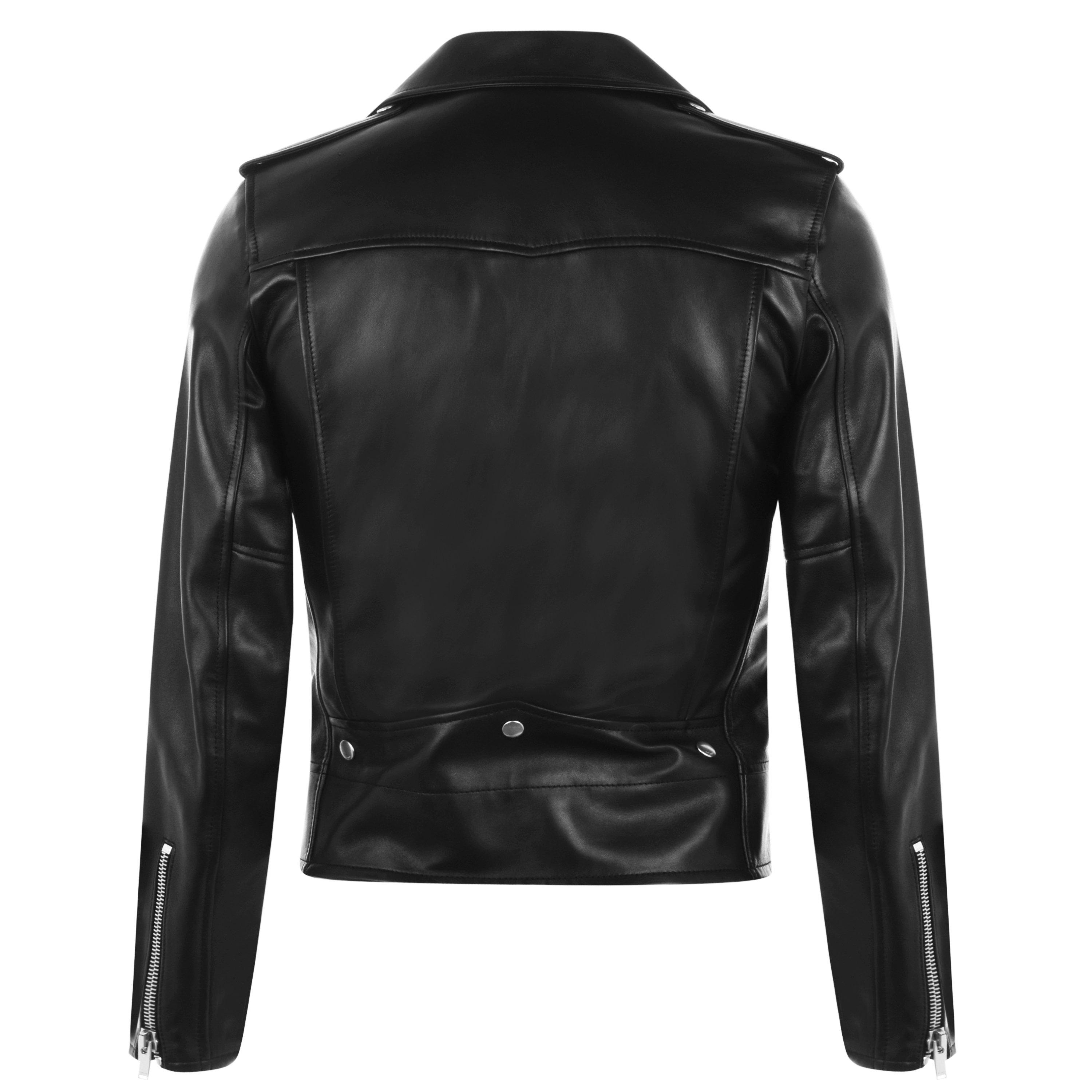 Noir 1000 - Saint Laurent - Men's Motorcycle Leather Long Sleeve Jacket - 8