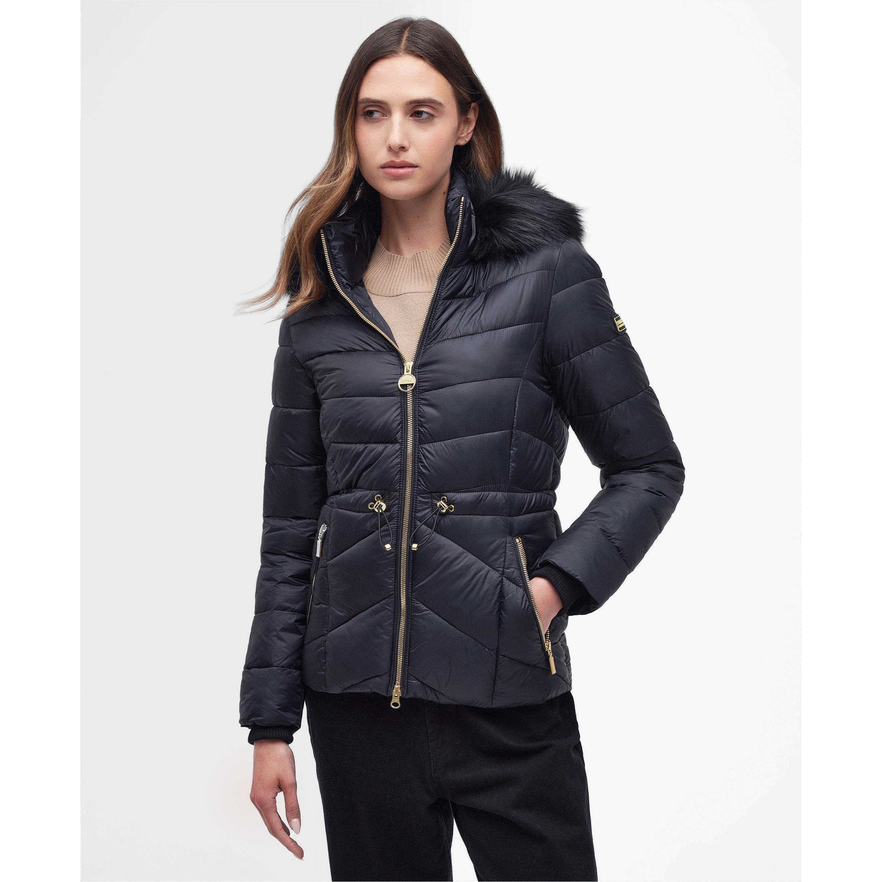 Black - Barbour International - Women's Island Quilted Windproof Short Puffer Jacket - 1