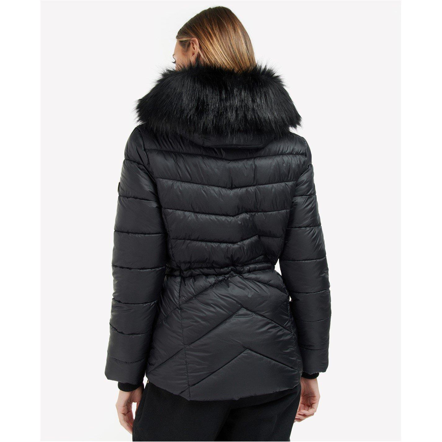 Black - Barbour International - Women's Island Quilted Windproof Short Puffer Jacket - 2