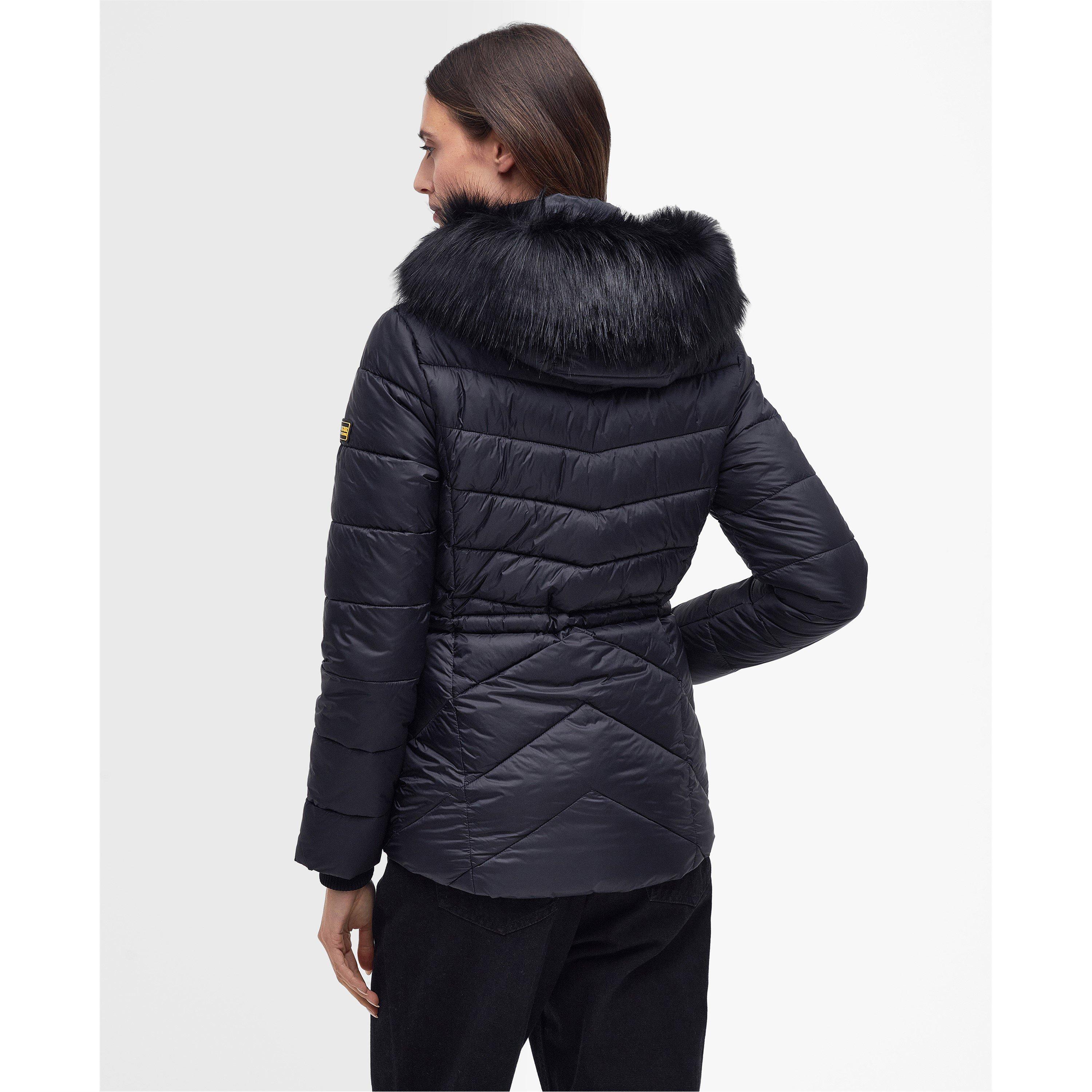 Black - Barbour International - Women's Island Quilted Windproof Short Puffer Jacket - 3