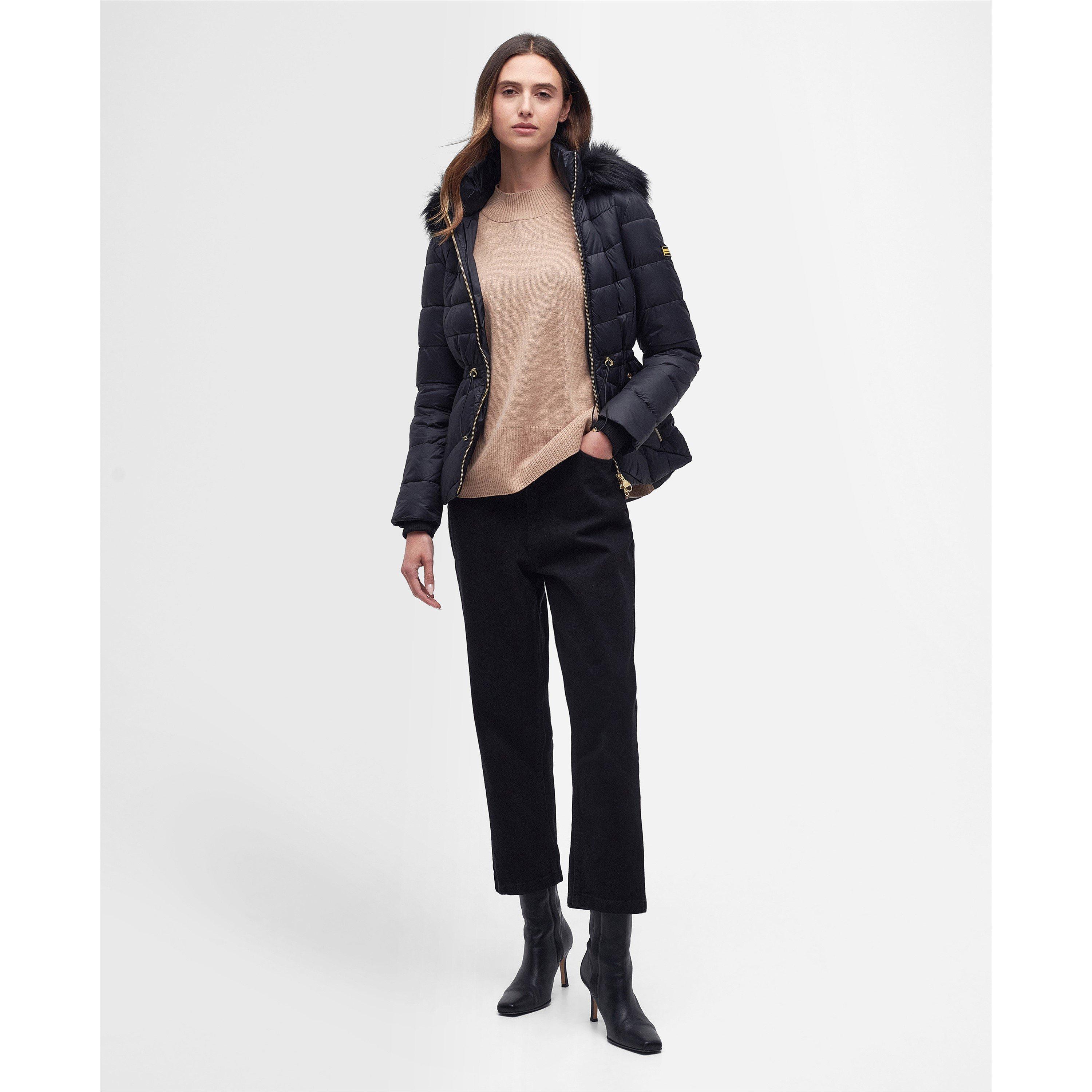 Black - Barbour International - Women's Island Quilted Windproof Short Puffer Jacket - 4