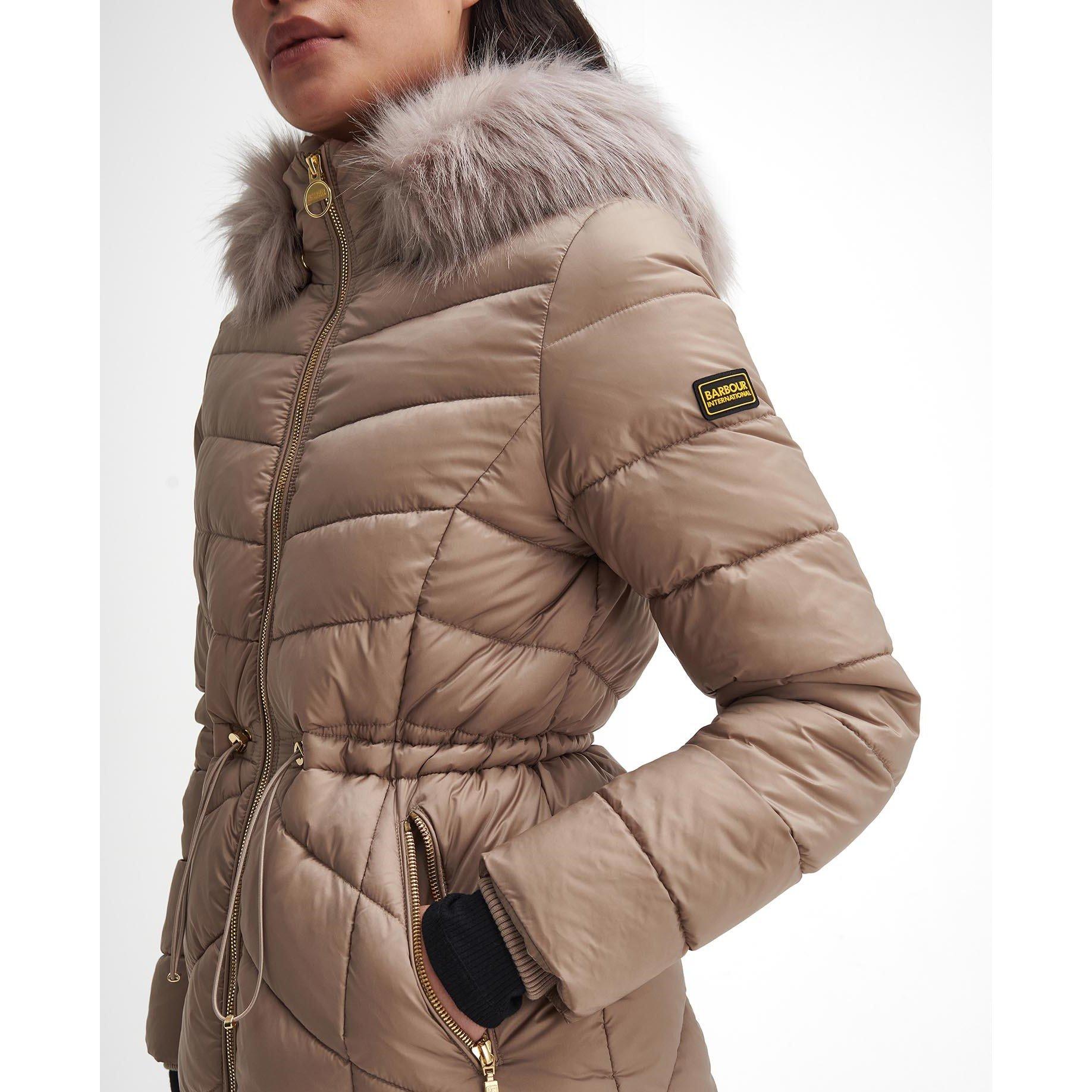 Light Trench - Barbour International - Women's Island Quilted Windproof Short Puffer Jacket - 5