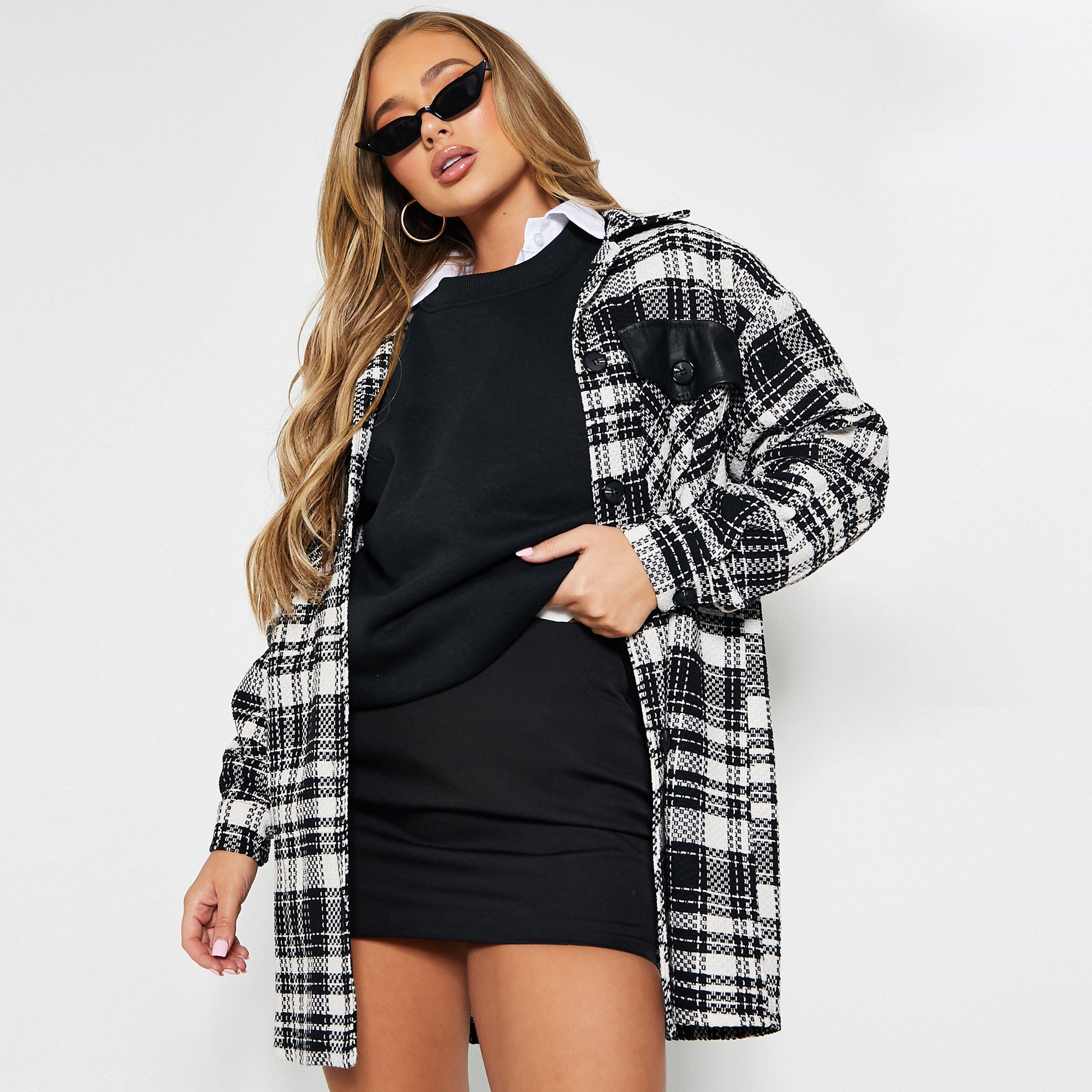 Black - I Saw It First - ISAWITFIRST Check Print Shacket - 1