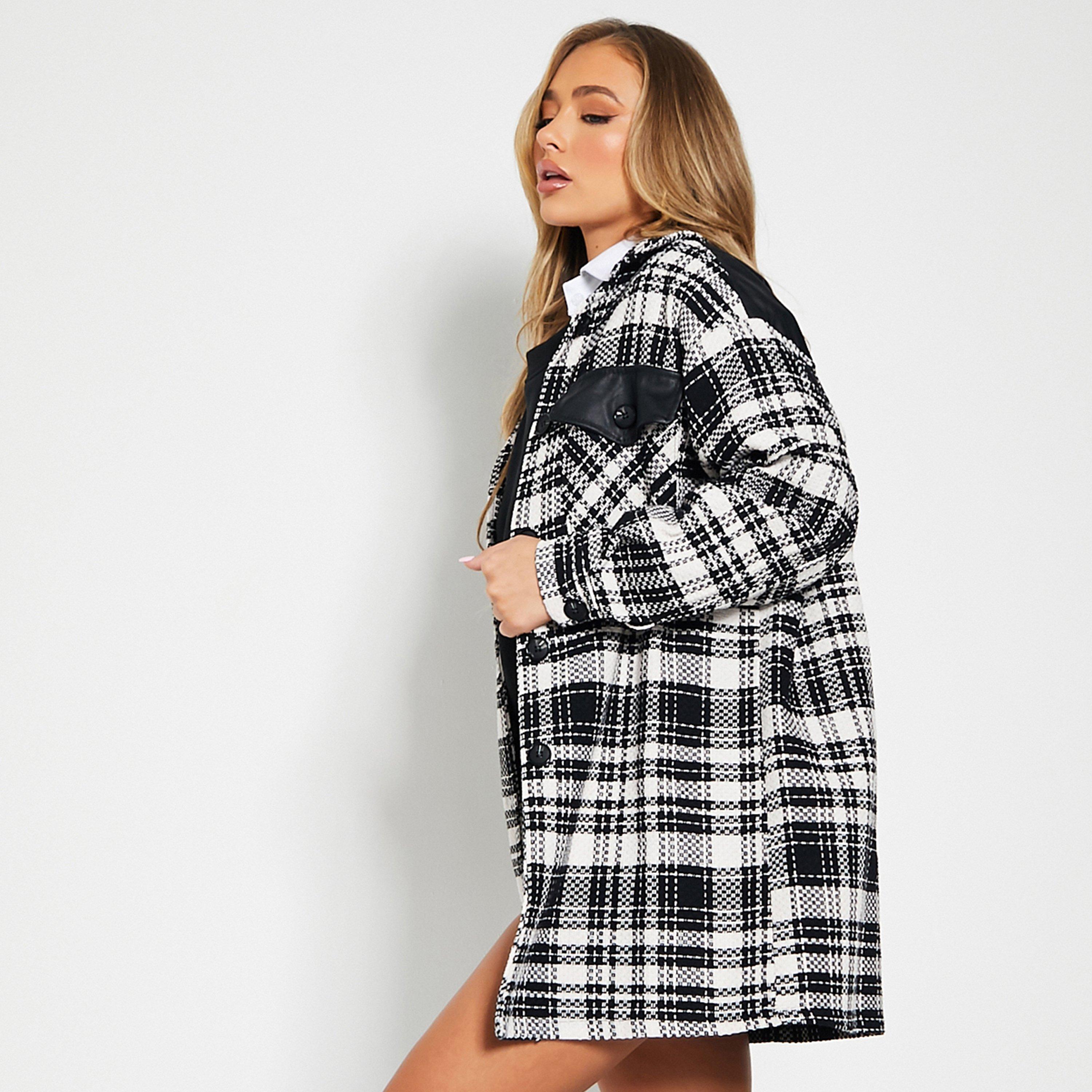 Black - I Saw It First - ISAWITFIRST Check Print Shacket - 3
