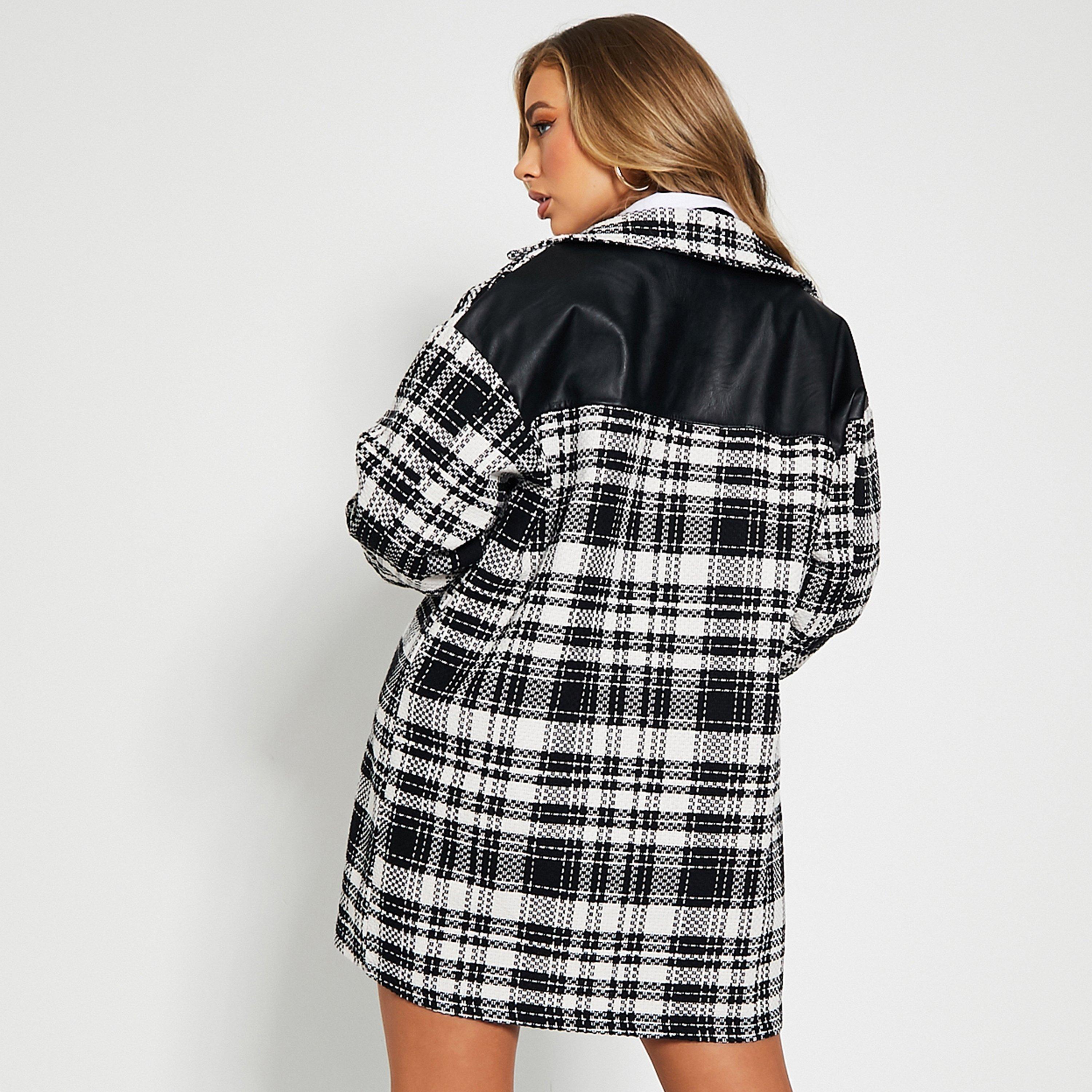 Black - I Saw It First - ISAWITFIRST Check Print Shacket - 4