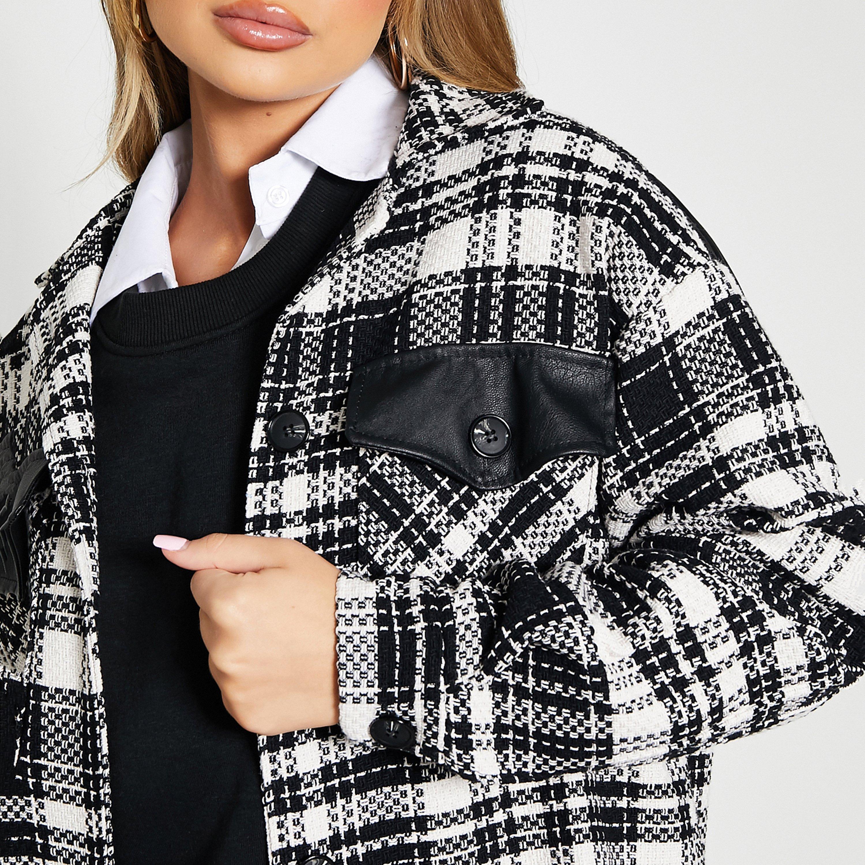 Black - I Saw It First - ISAWITFIRST Check Print Shacket - 5