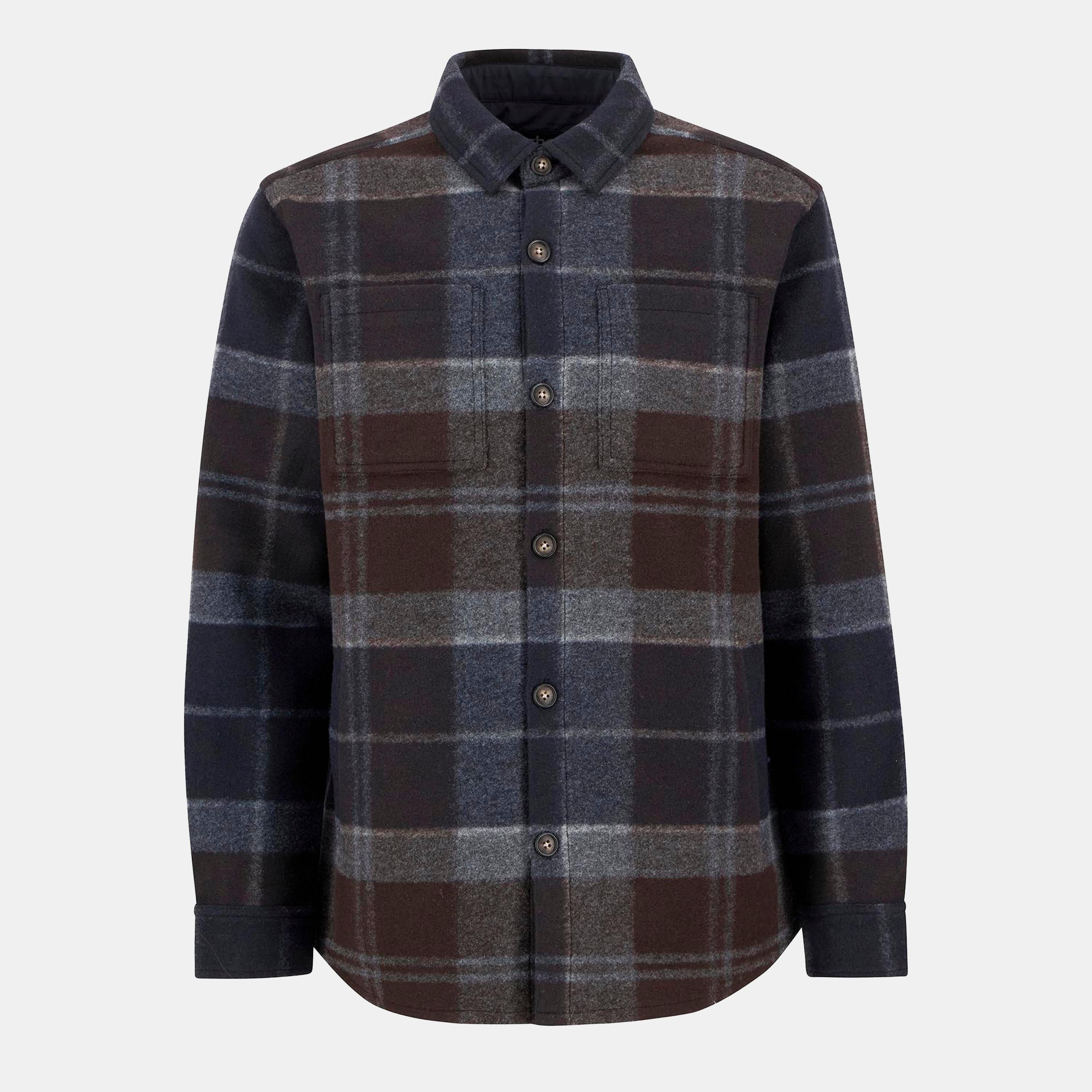 MdOak Trtn TN38 - Barbour - Men's Chapter Check Long Sleeve 4 Pockets Overshirt - 1