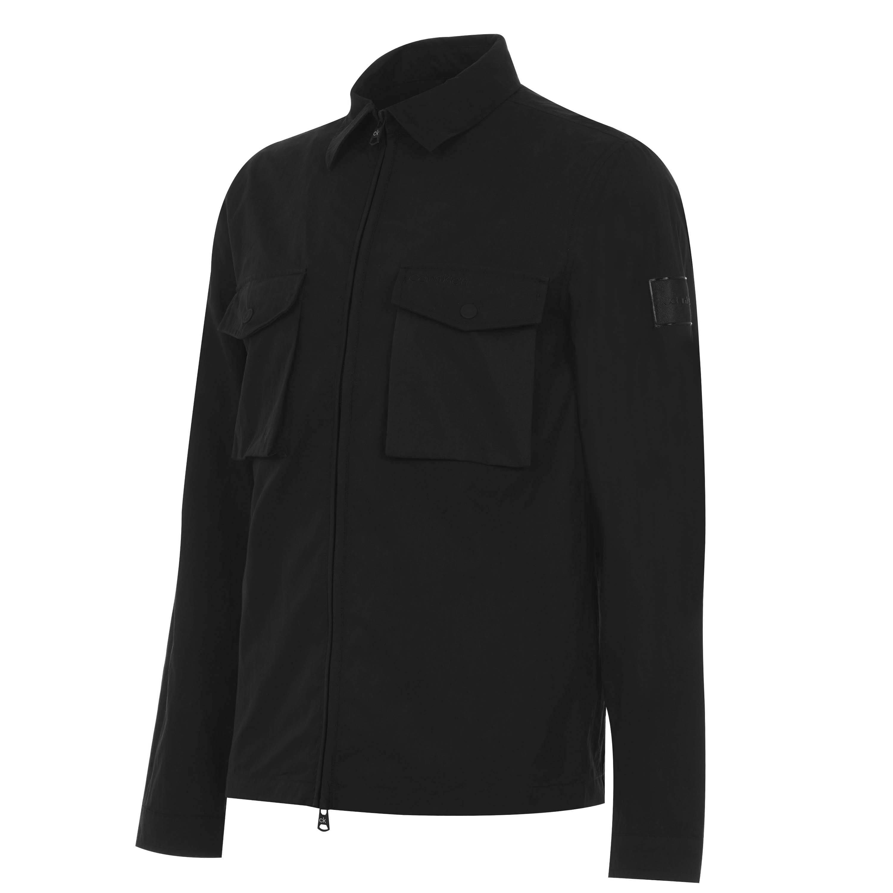 Black - Calvin Klein - Men's  Lifestyle Cotton Long Sleeve Overshirt - 10