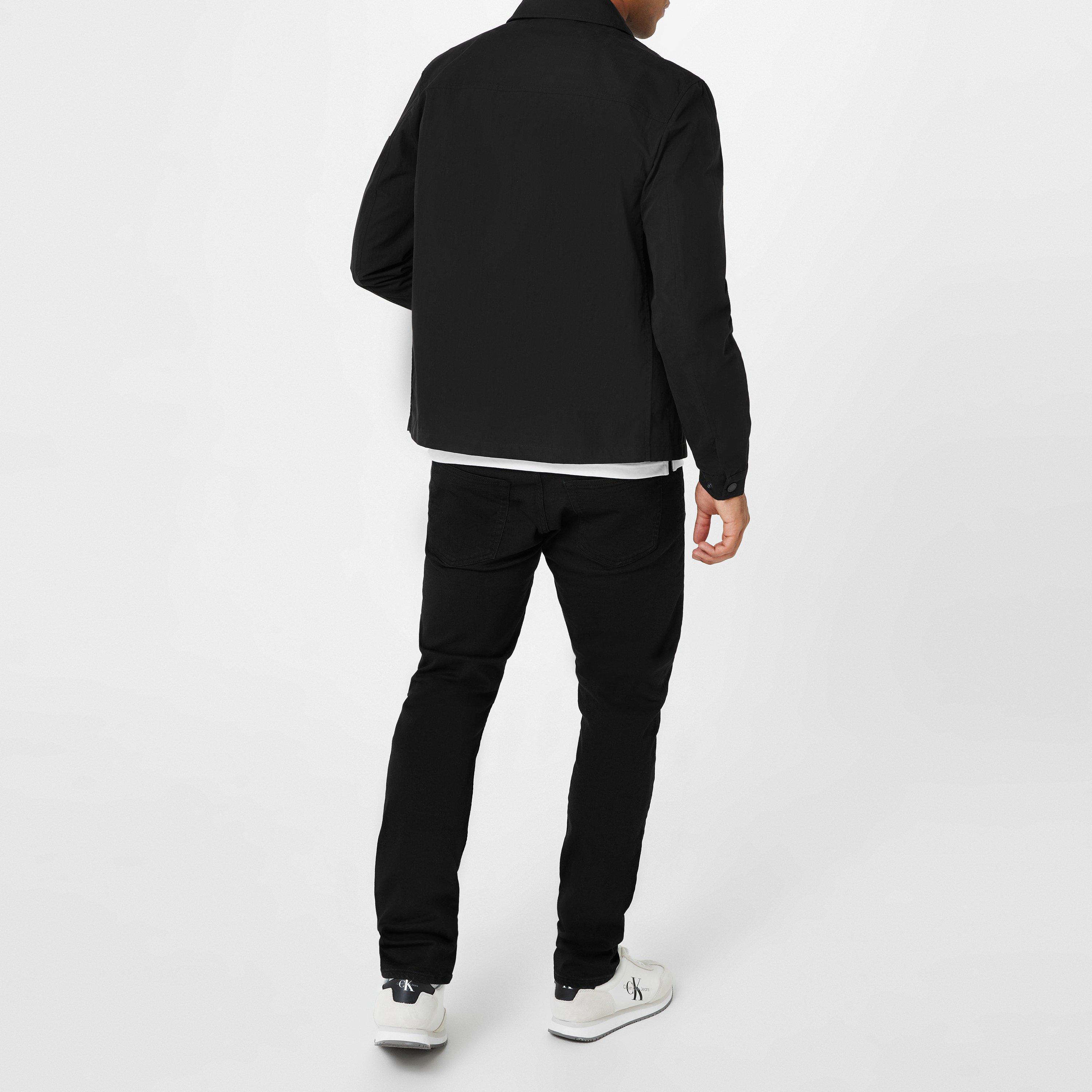 Black - Calvin Klein - Men's  Lifestyle Cotton Long Sleeve Overshirt - 12