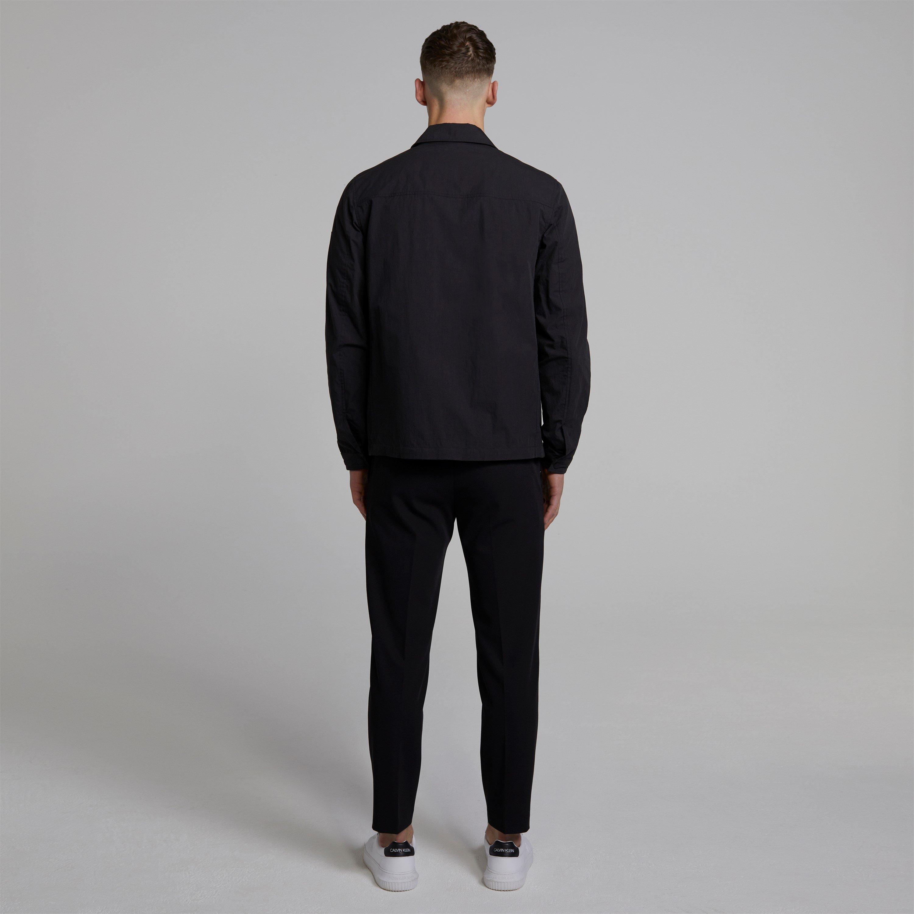 Black - Calvin Klein - Men's  Lifestyle Cotton Long Sleeve Overshirt - 8