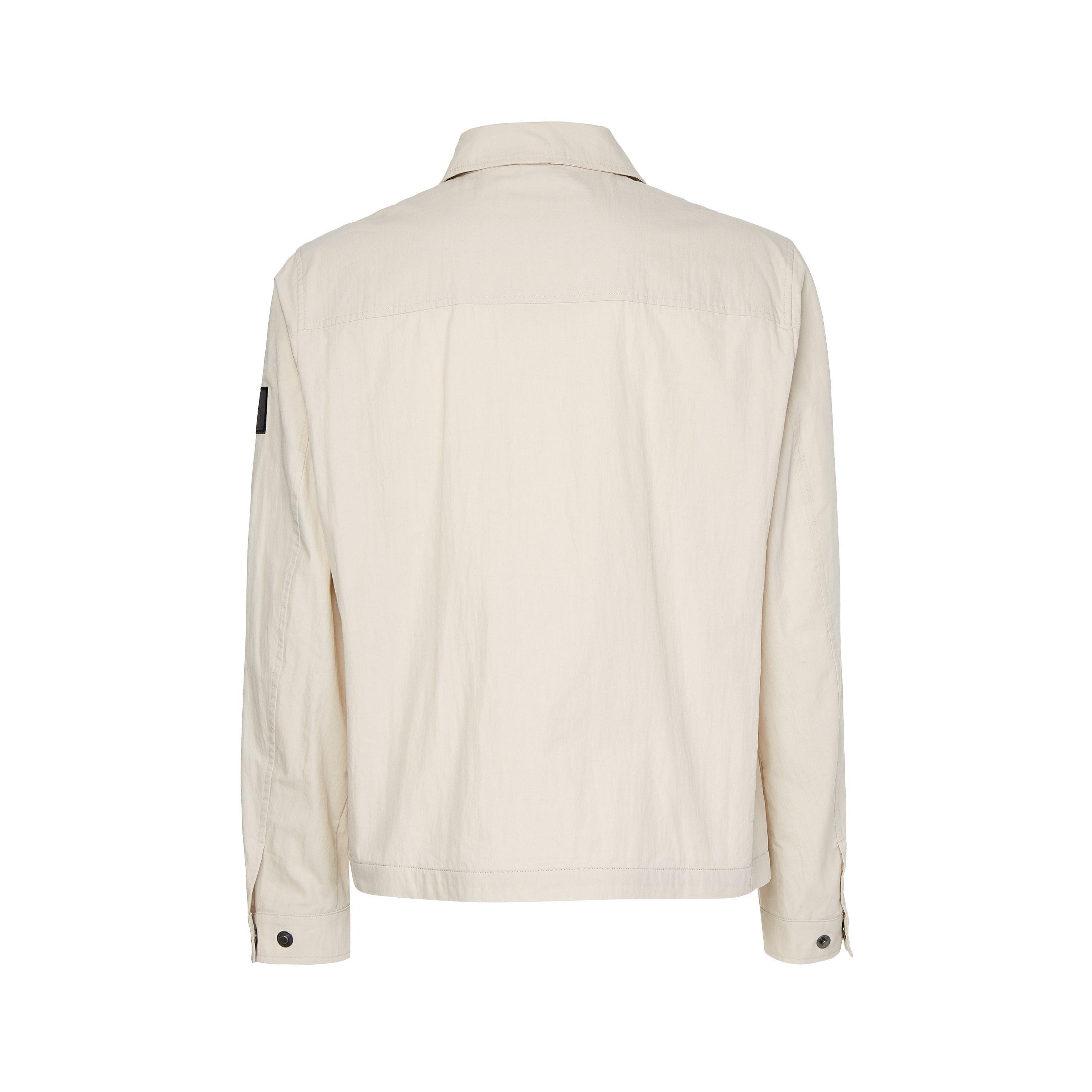 Stony Beige ACE - Calvin Klein - Men's  Lifestyle Cotton Long Sleeve Overshirt - 2