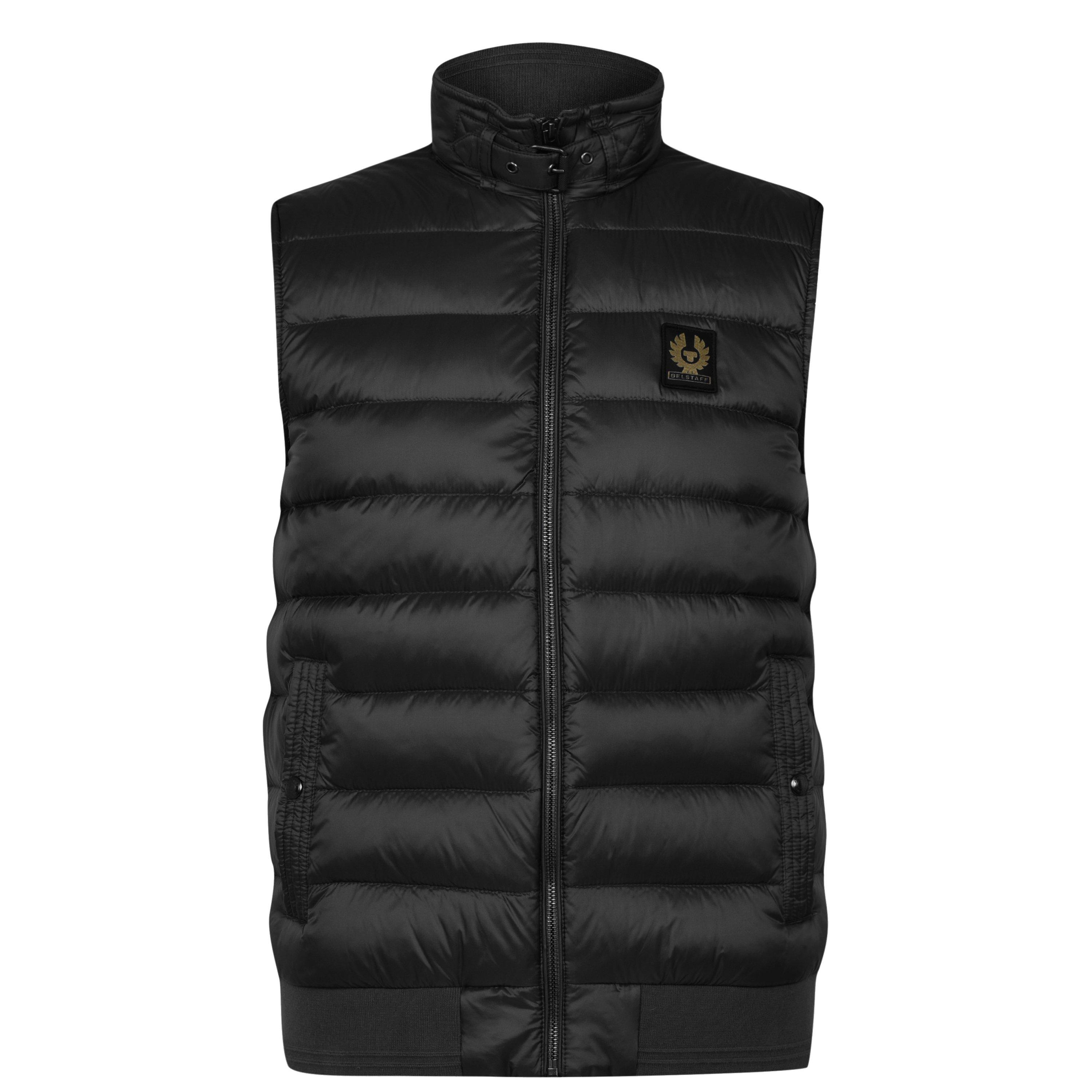 Black - Belstaff - Men's Circuit Water Resistant Duck Down Sleeveless Gilet - 7