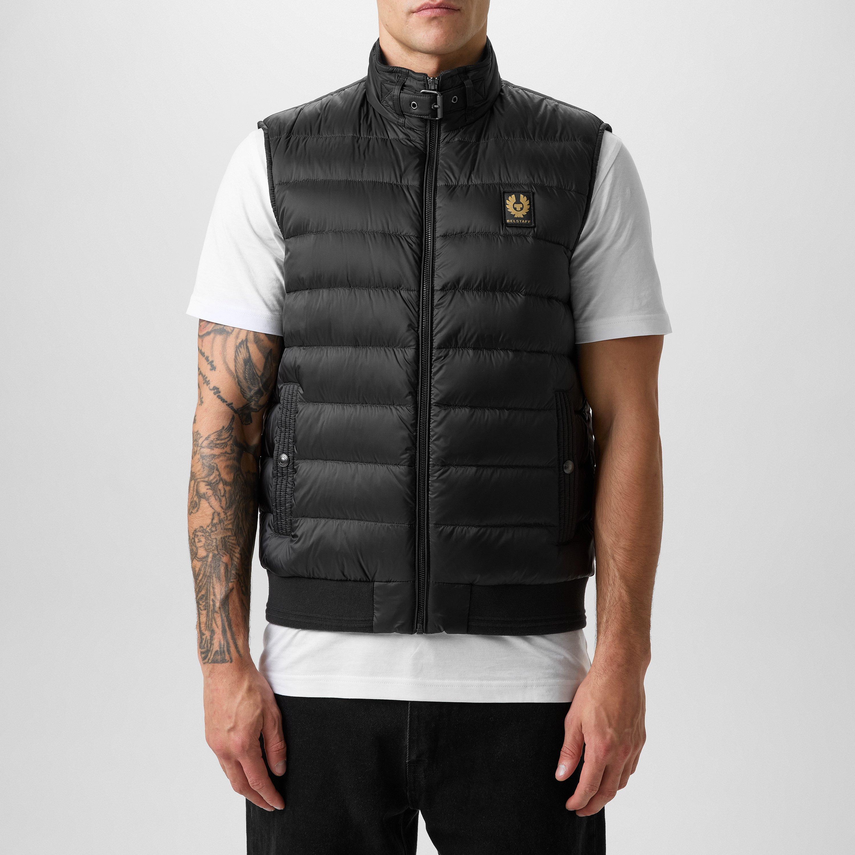 Black - Belstaff - Men's Circuit Water Resistant Duck Down Sleeveless Gilet - 3